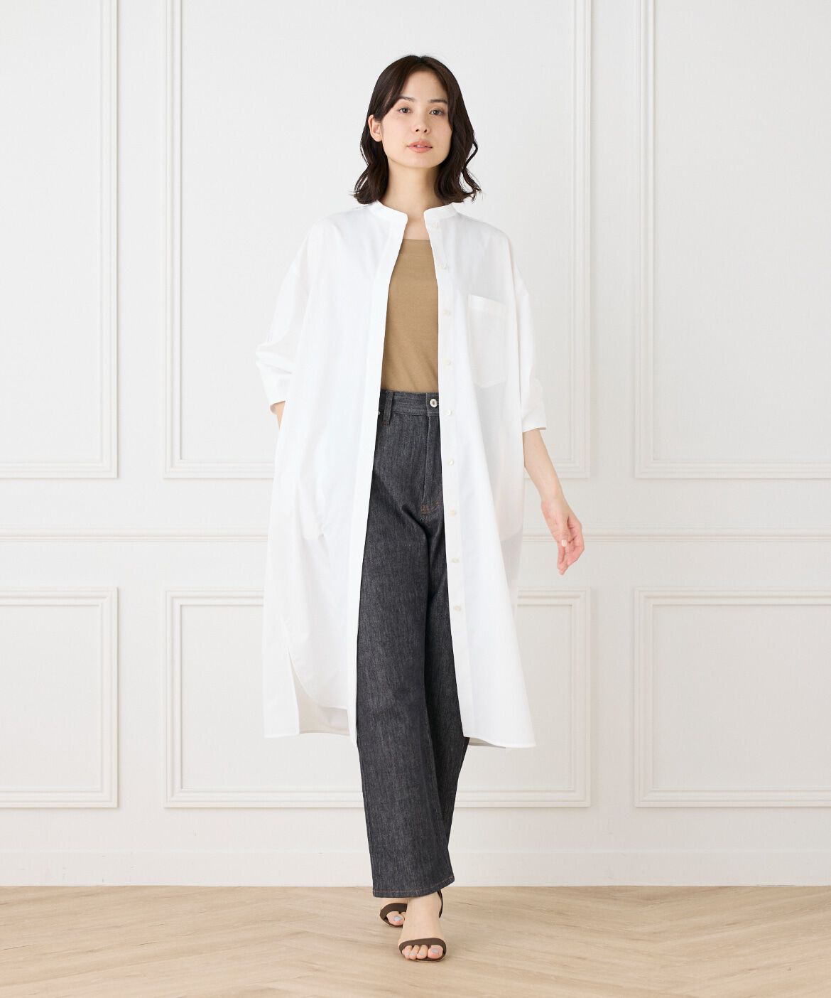 DAY by DAY it&rsquo;s international「バンドカラーツイストスリーブワンピース」|ワンピース|