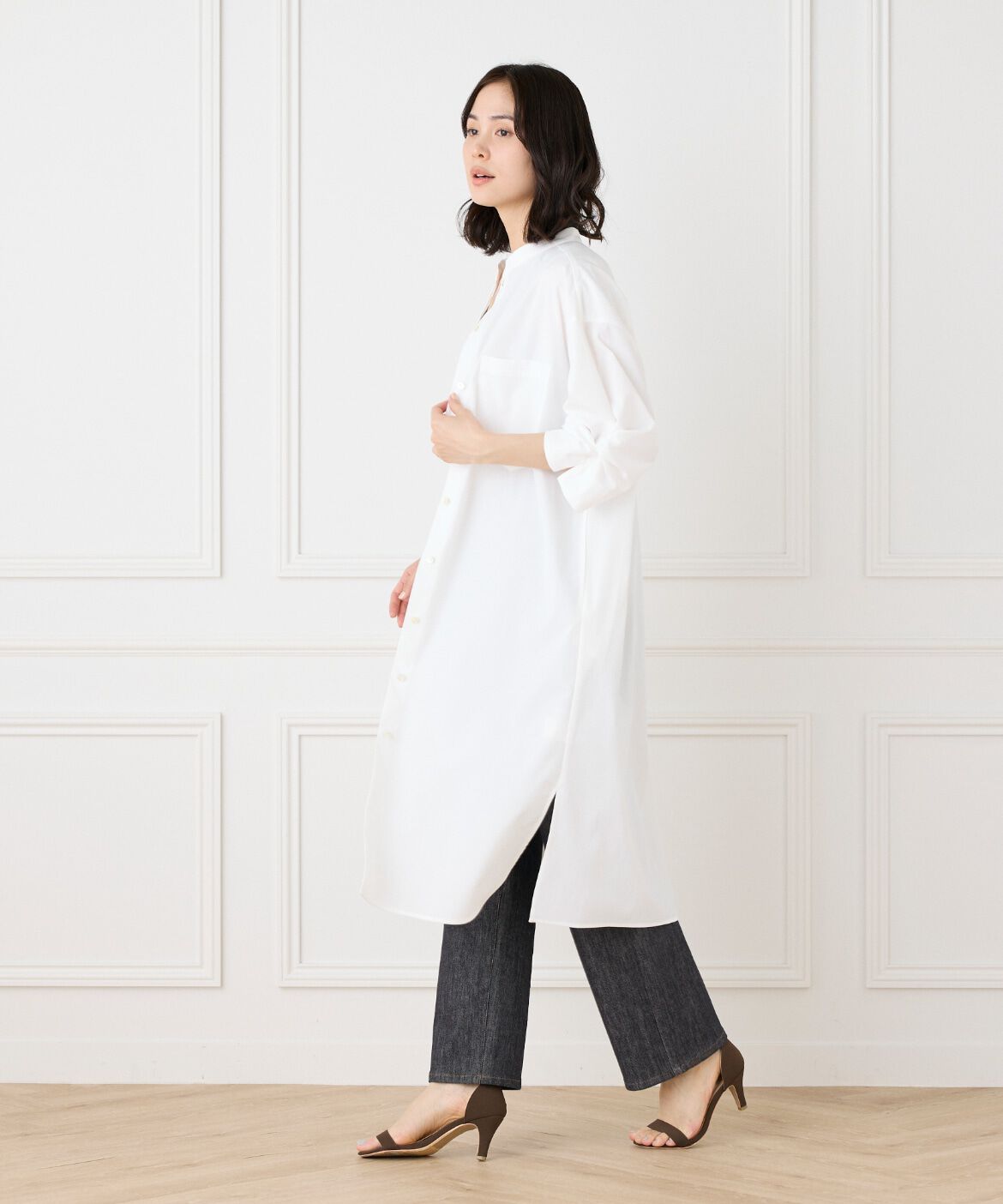 DAY by DAY it&rsquo;s international「バンドカラーツイストスリーブワンピース」|ワンピース|