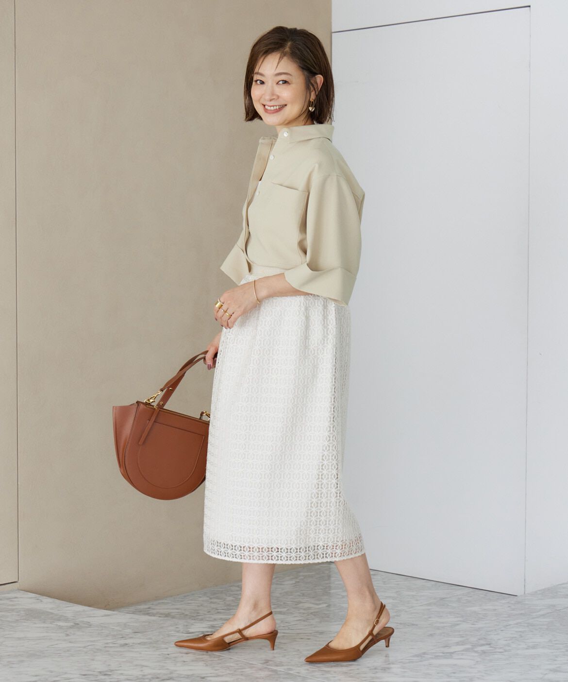 INED「《三尋木奈保コラボ》辛口モードなワイドスリーブシャツ」|シャツ・ブラウス|