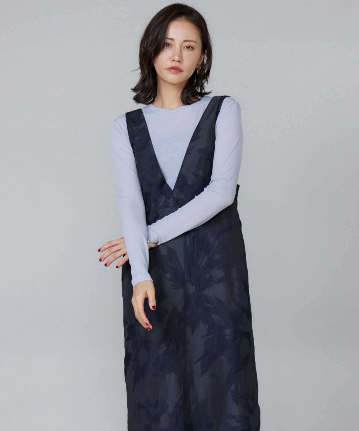 Le Souk「ジャカードジャンパードレス」|ワンピース|