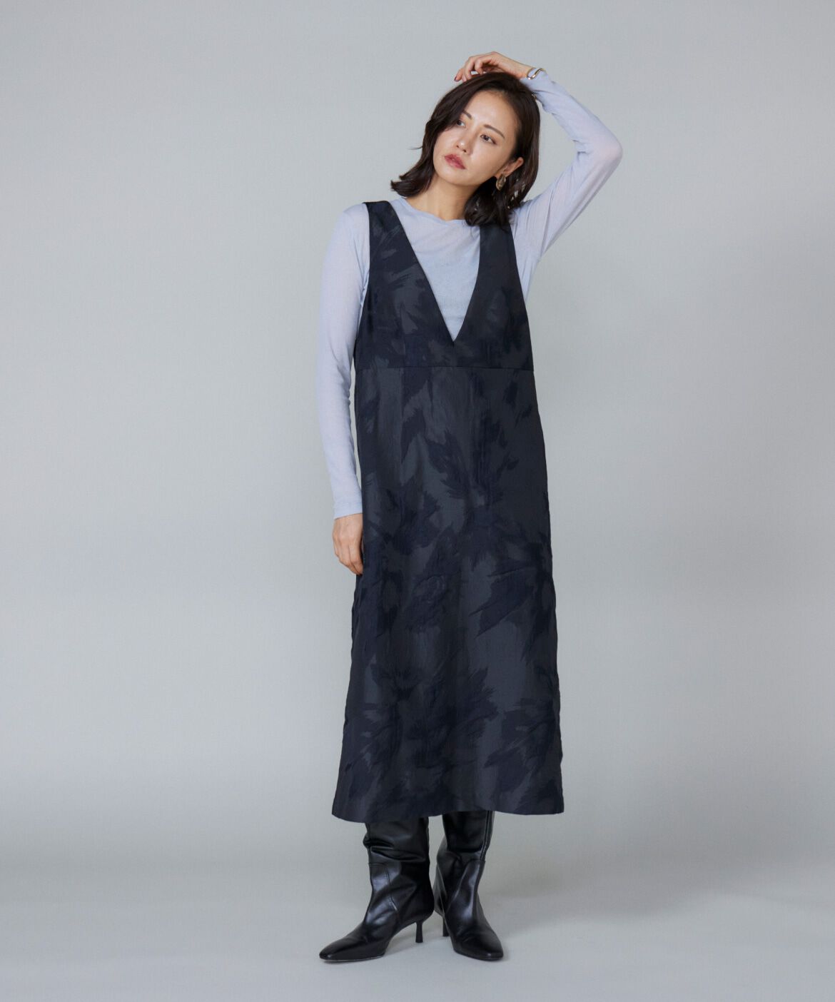 Le Souk「ジャカードジャンパードレス」|ワンピース|