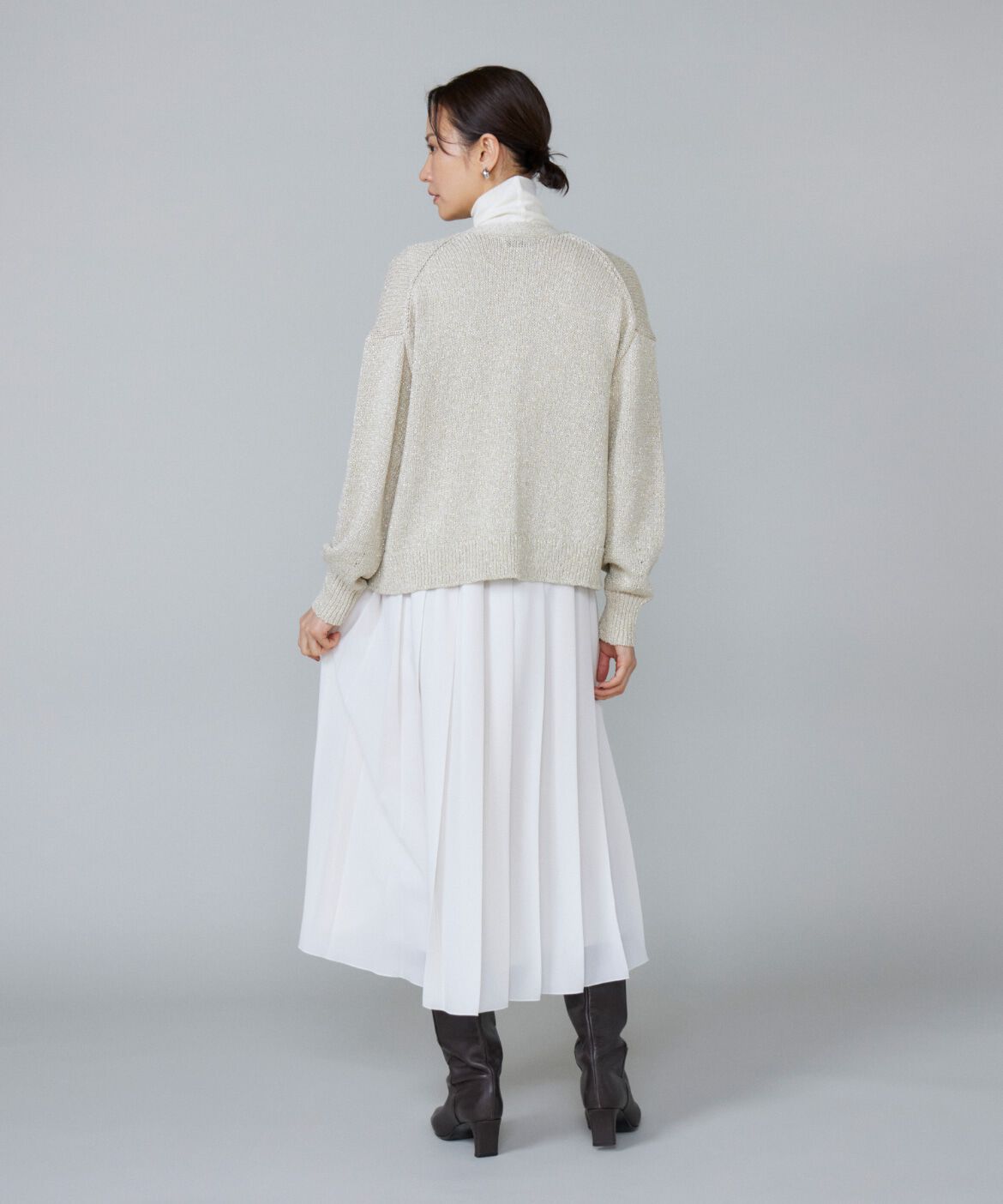 Le Souk「シャイニーカーディガン」|カーディガン|