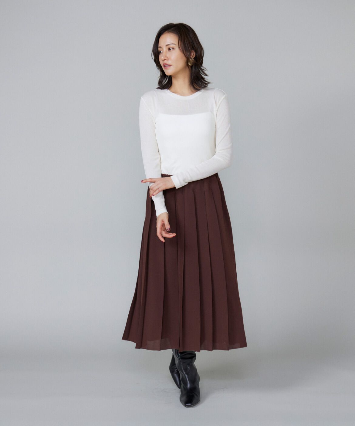 Le Souk「シアーテレコ ロングTシャツ」|Tシャツ・カットソー|