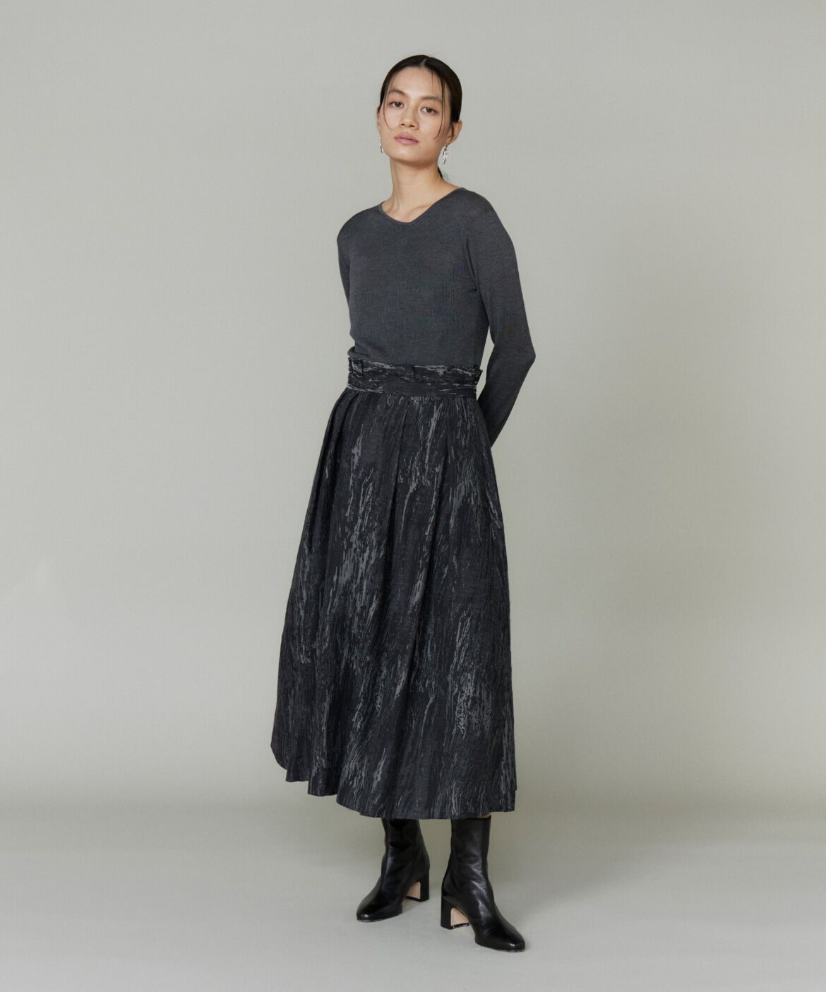 la veille by SUPERIOR CLOSET「シルクリブプルオーバー」|ニット・セーター|