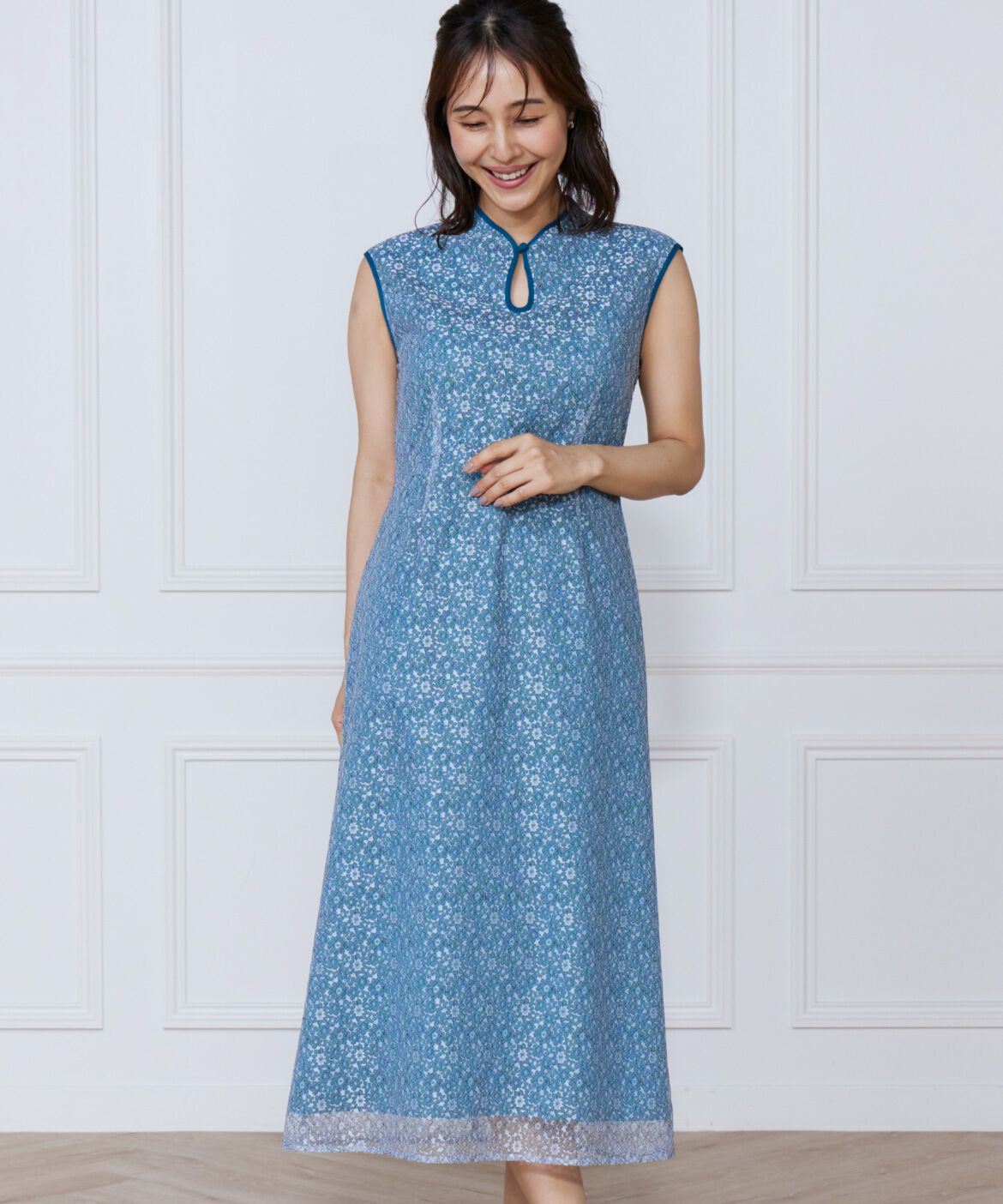 ef-de Black「小花柄配色レースワンピース」|ワンピース|