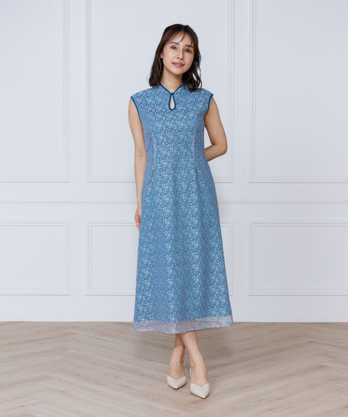 ef-de Black「小花柄配色レースワンピース」|ワンピース|