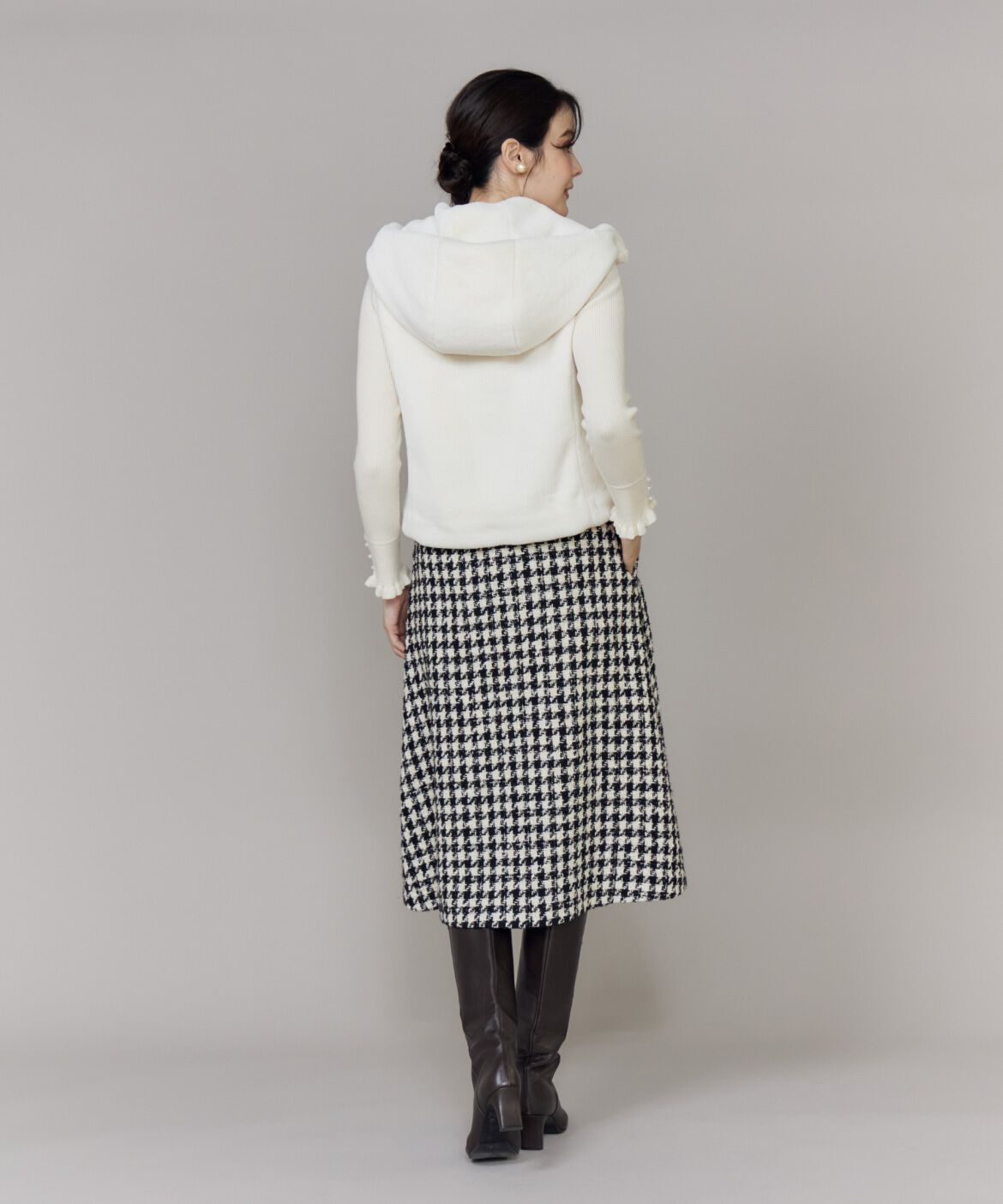 Maglie le cassetto「千鳥フレアスカート」|フレア|