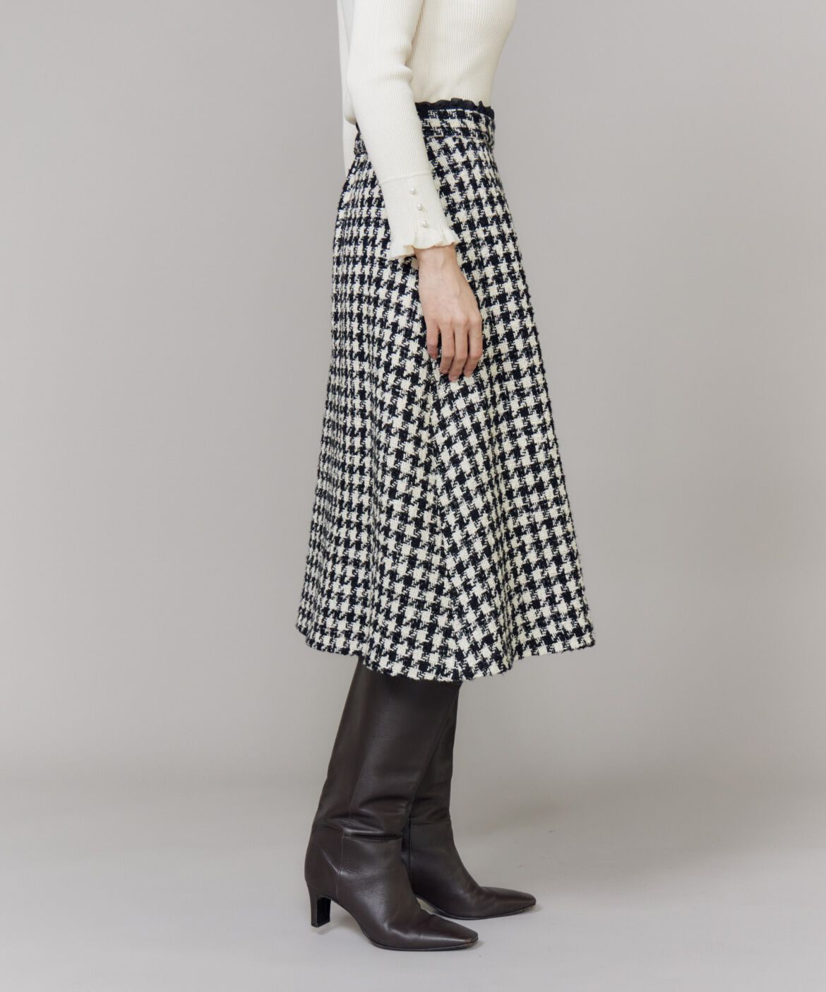 Maglie le cassetto「千鳥フレアスカート」|フレア|