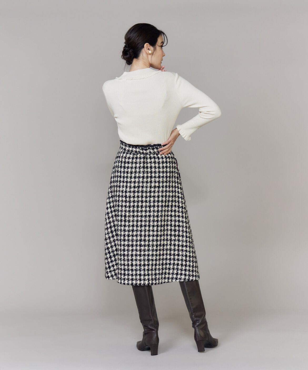 Maglie le cassetto「千鳥フレアスカート」|フレア|