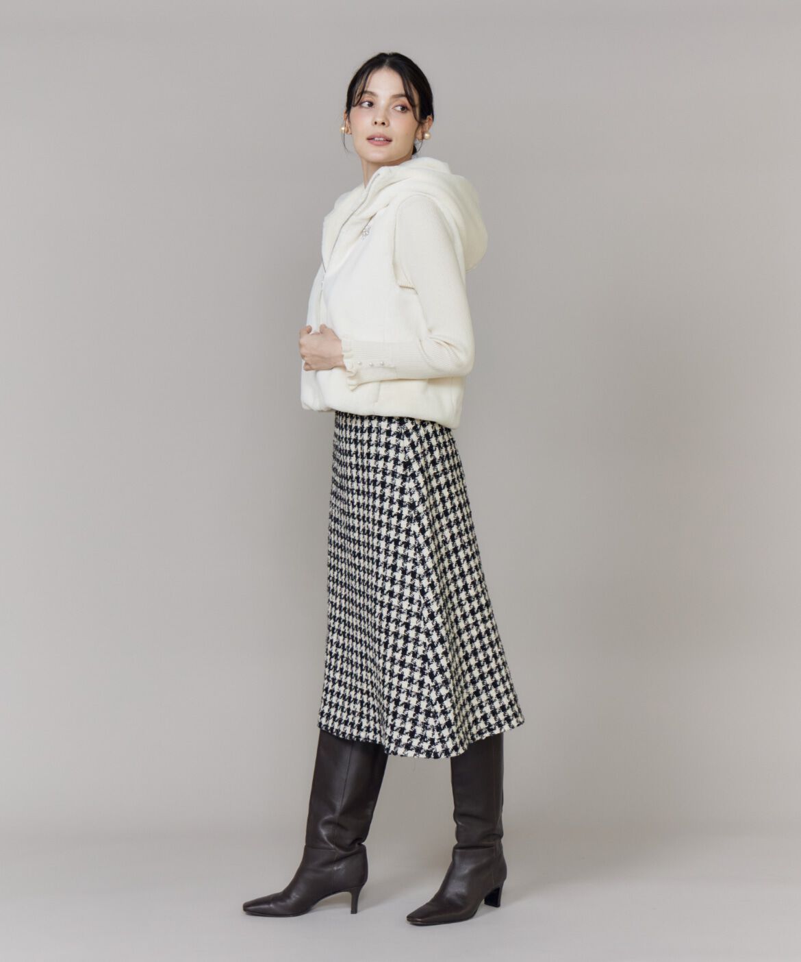 Maglie le cassetto「千鳥フレアスカート」|フレア|