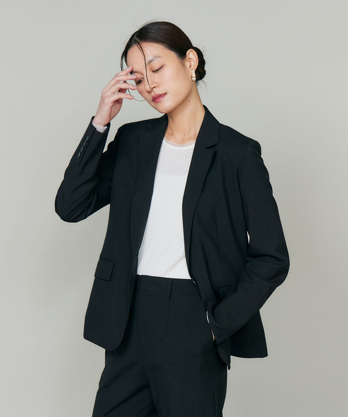 INED「オゾン防縮加工シングルジャケット」|テーラードジャケット|