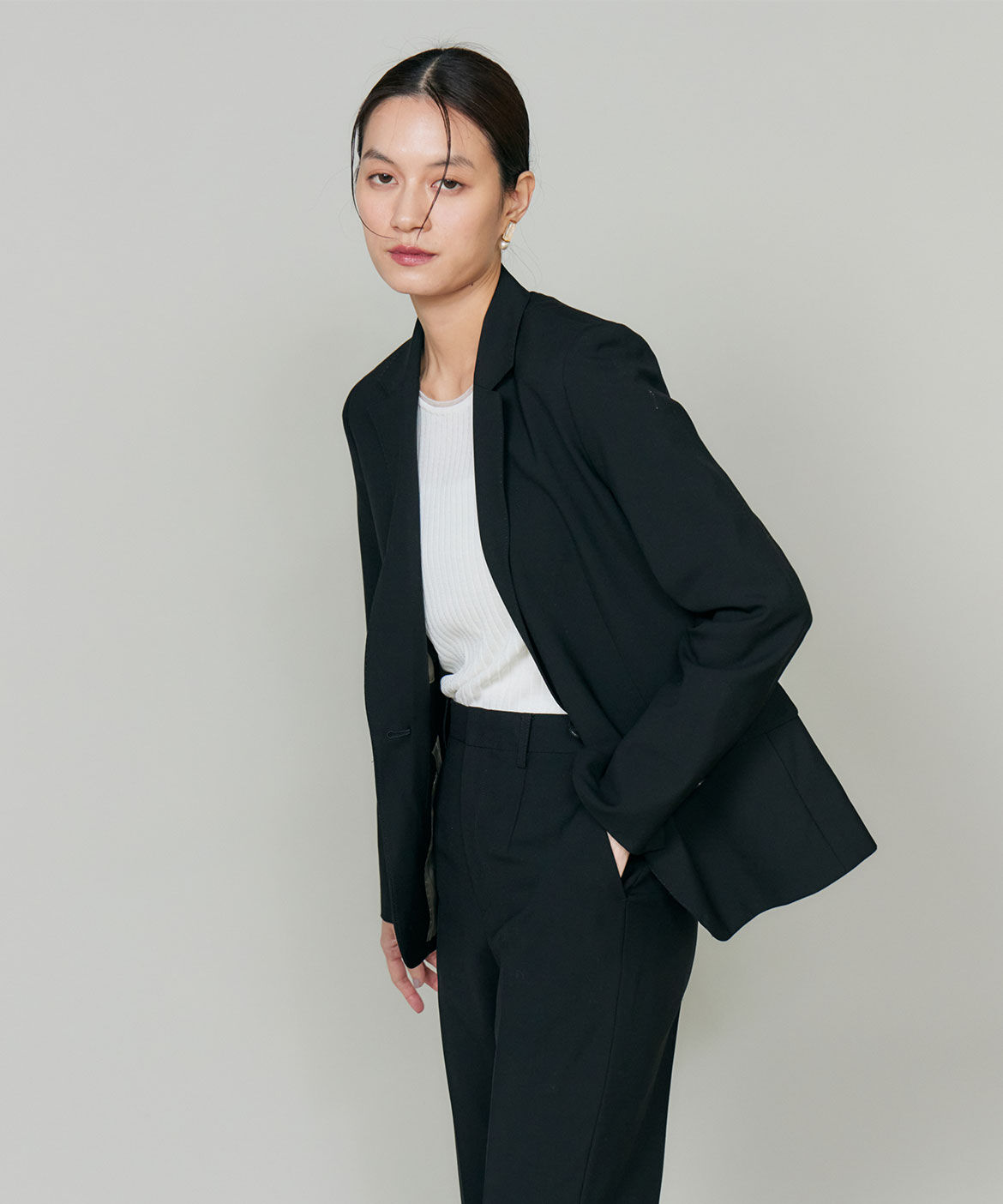 INED「オゾン防縮加工シングルジャケット」|テーラードジャケット|