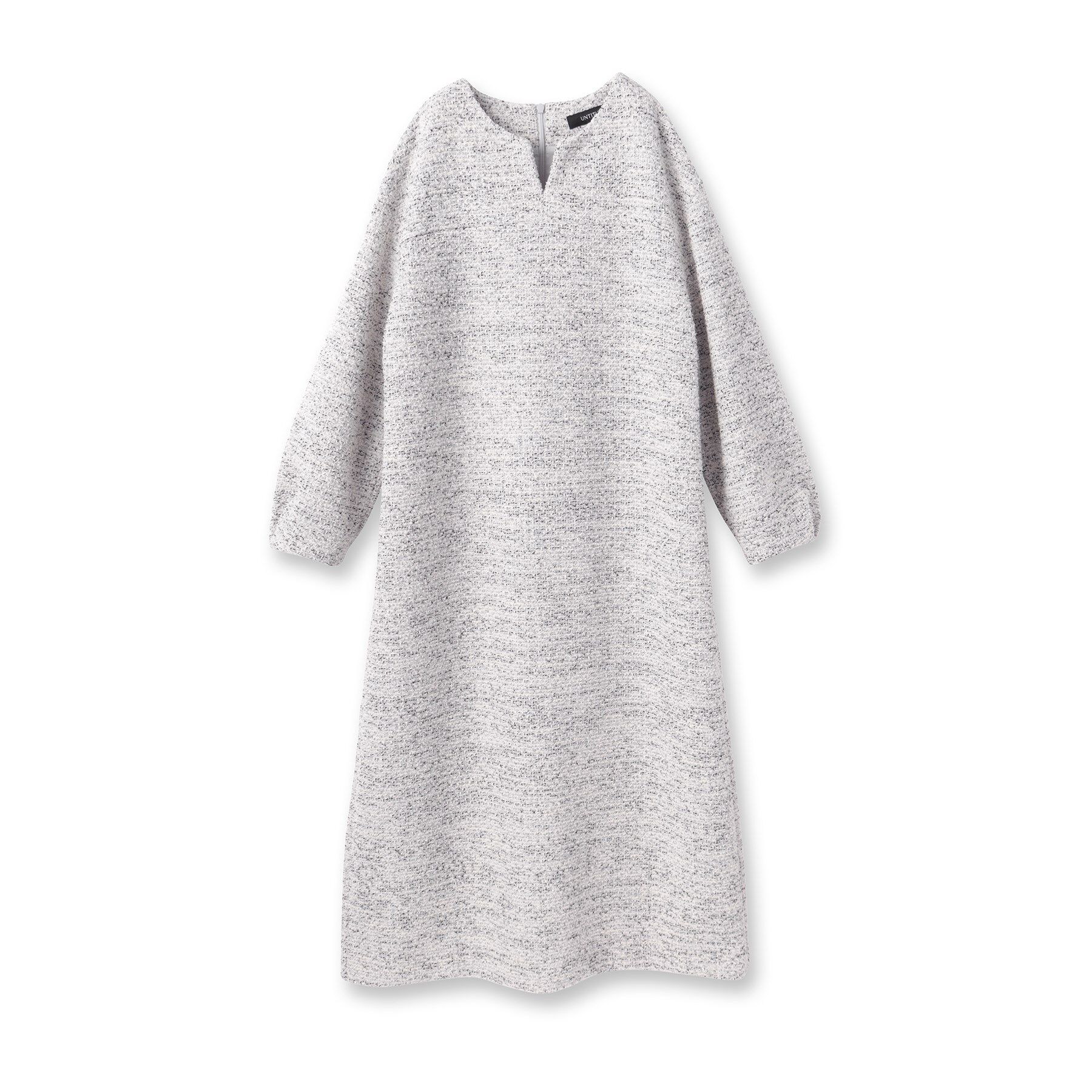 UNTITLED「【洗える/ストレッチ】ツイードジャージワンピース」|ワンピース|