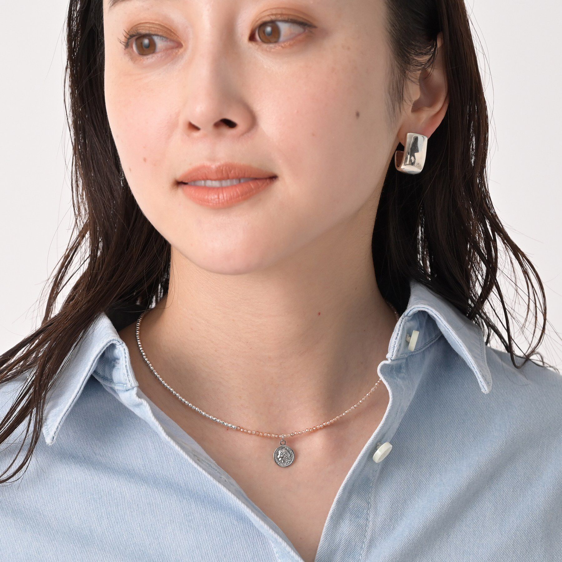 UNTITLED「ビーズコイントップ」|ネックレス|