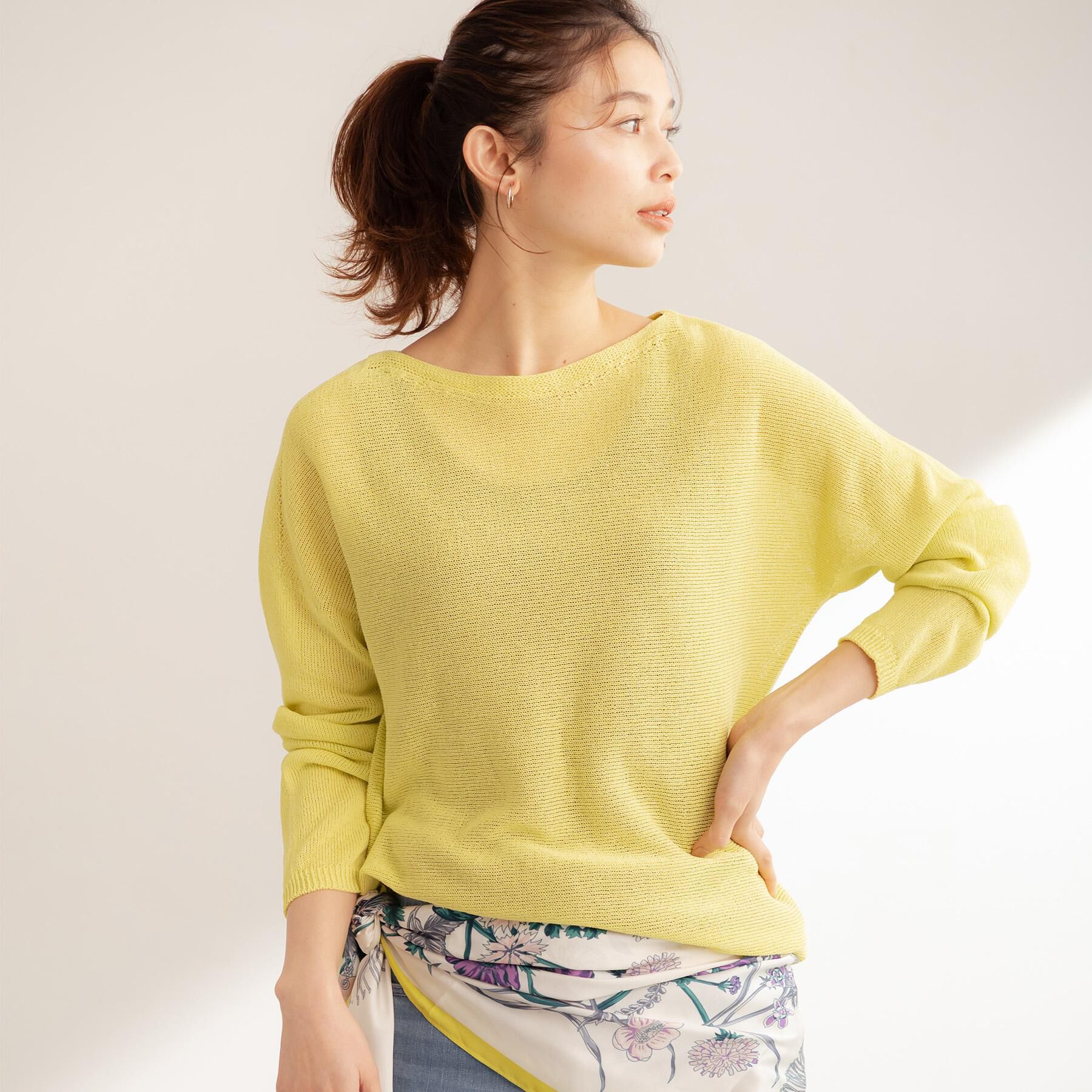 UNTITLED「ドライタッチボートネックニット」|ニット・セーター|