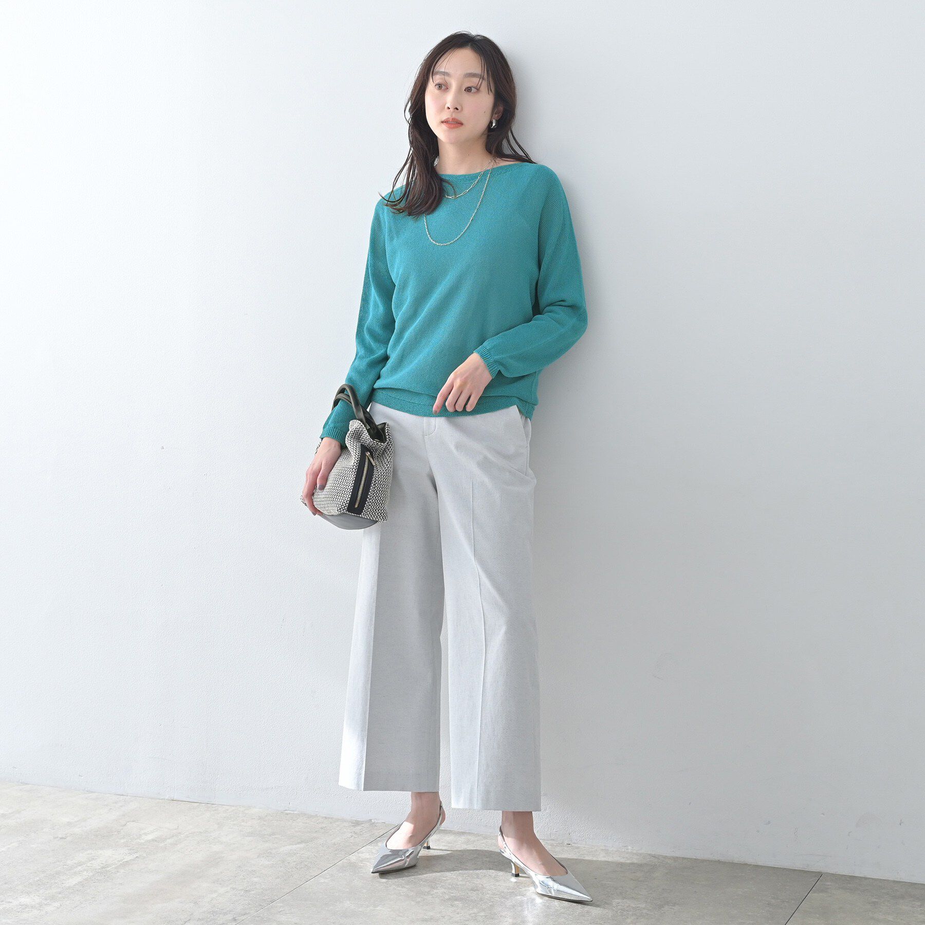 UNTITLED「ドライタッチボートネックニット」|ニット・セーター|