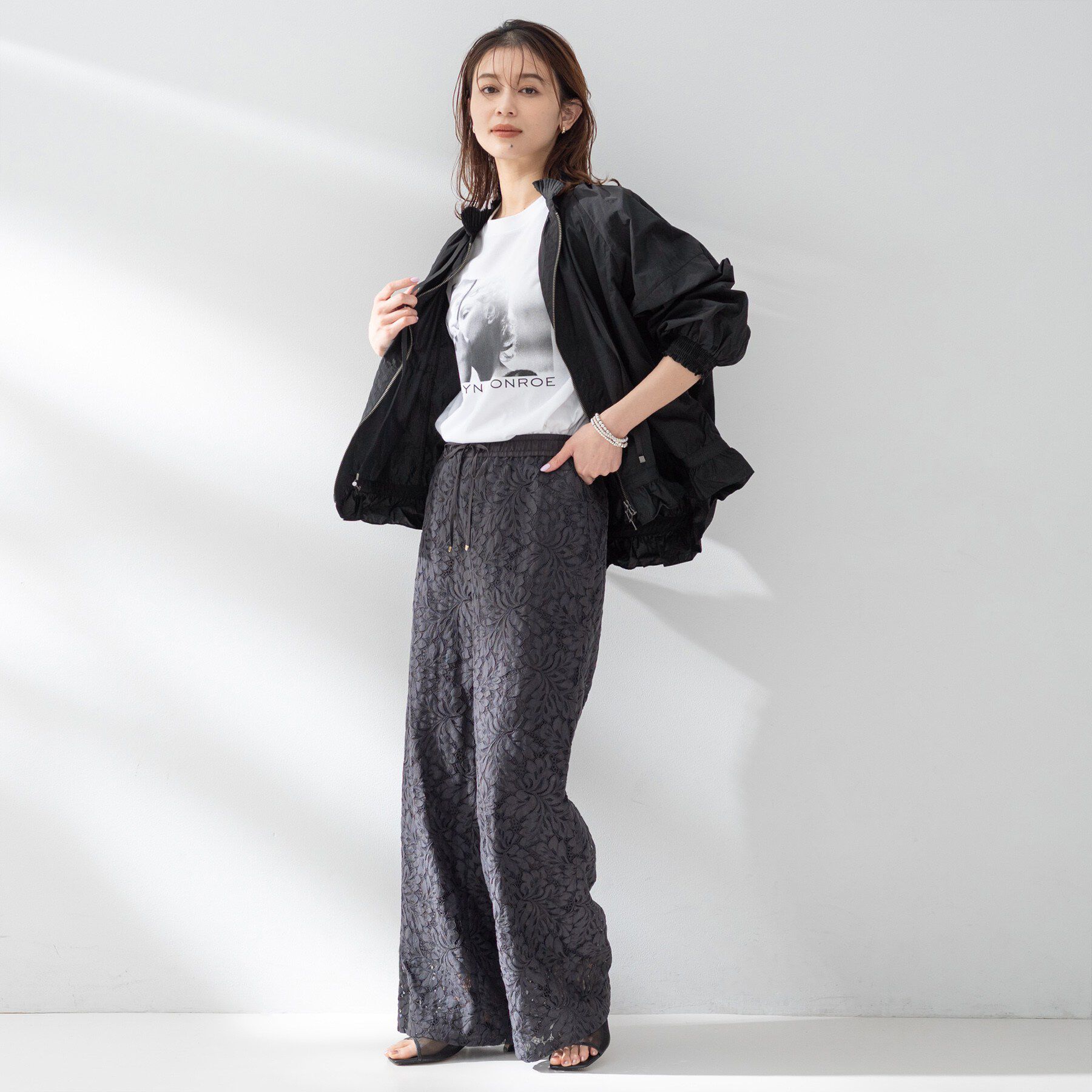 UNTITLED「【MARILYN MOON】プリーツマリンブルゾン」|ブルゾン・スタジャン|