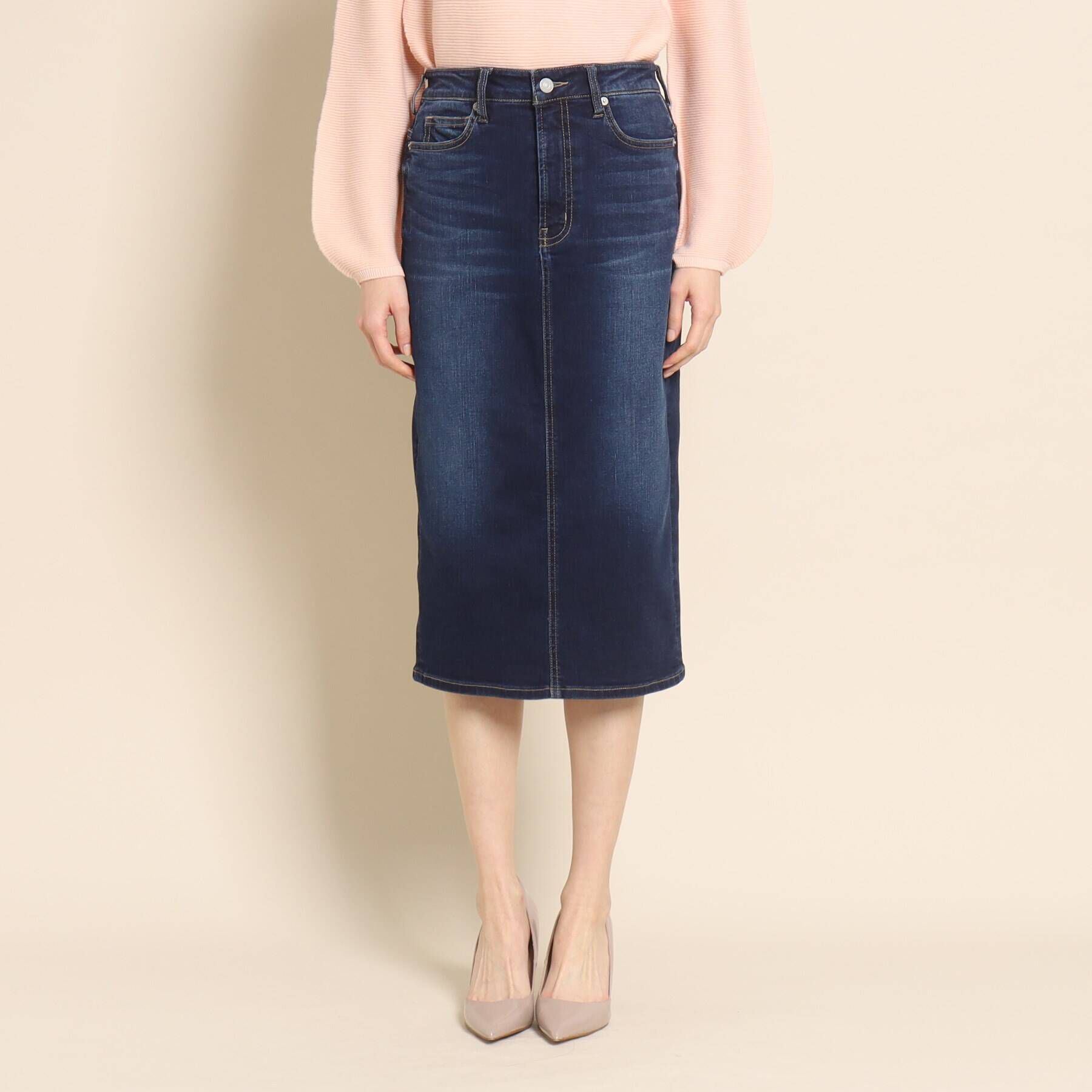 COUP DE CHANCE「【洗える】ハイウエストデニムタイトスカート」|スカート|