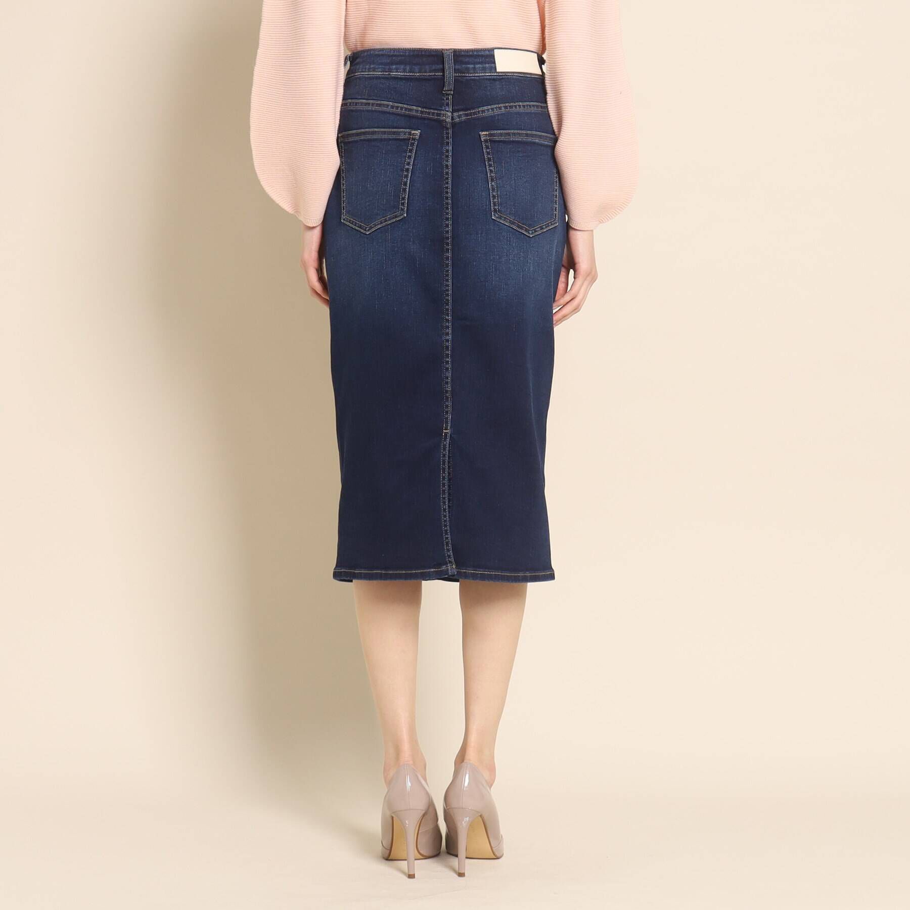 COUP DE CHANCE「【洗える】ハイウエストデニムタイトスカート」|スカート|