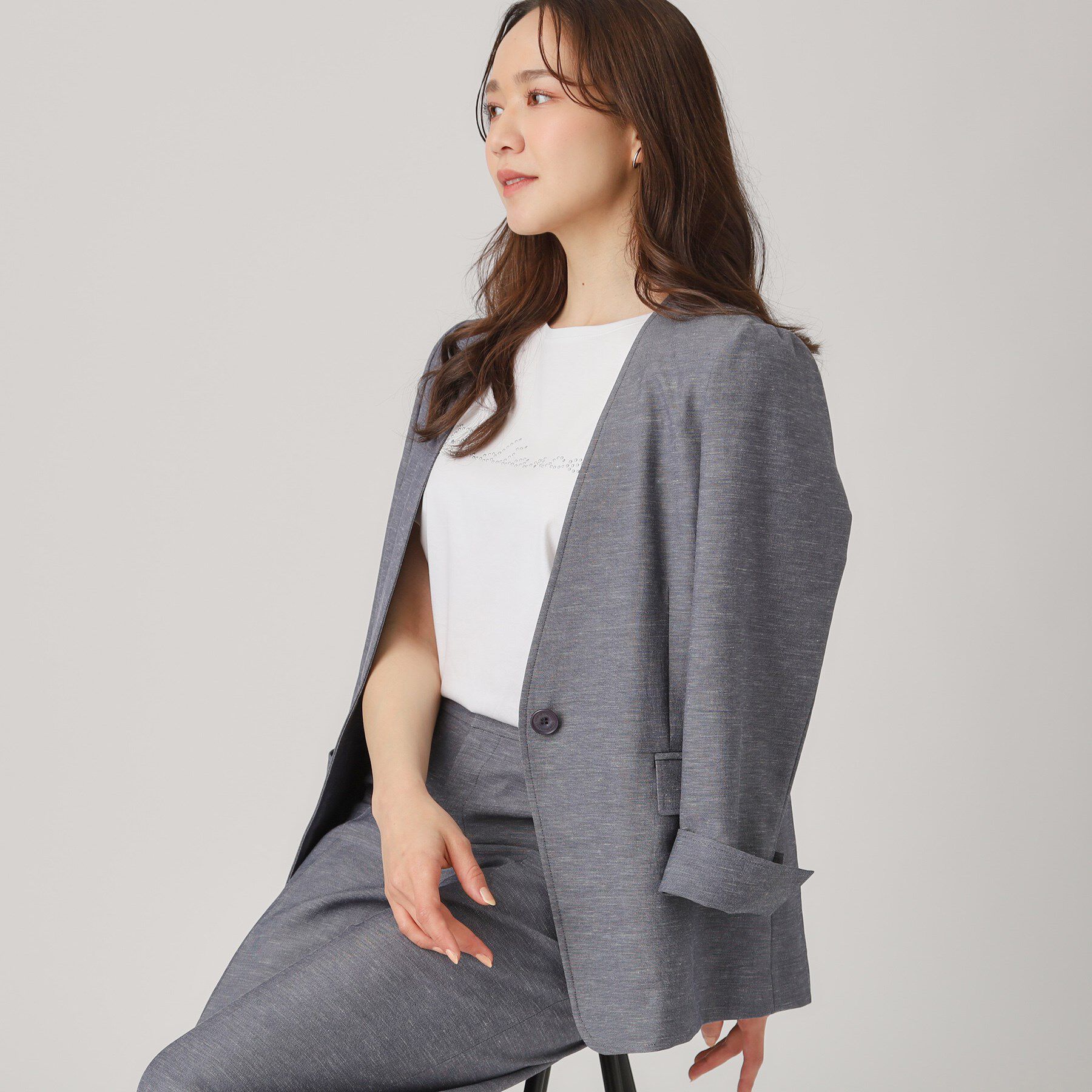 COUP DE CHANCE「【洗える／日本製】ノーカラージャケット」|ノーカラージャケット|