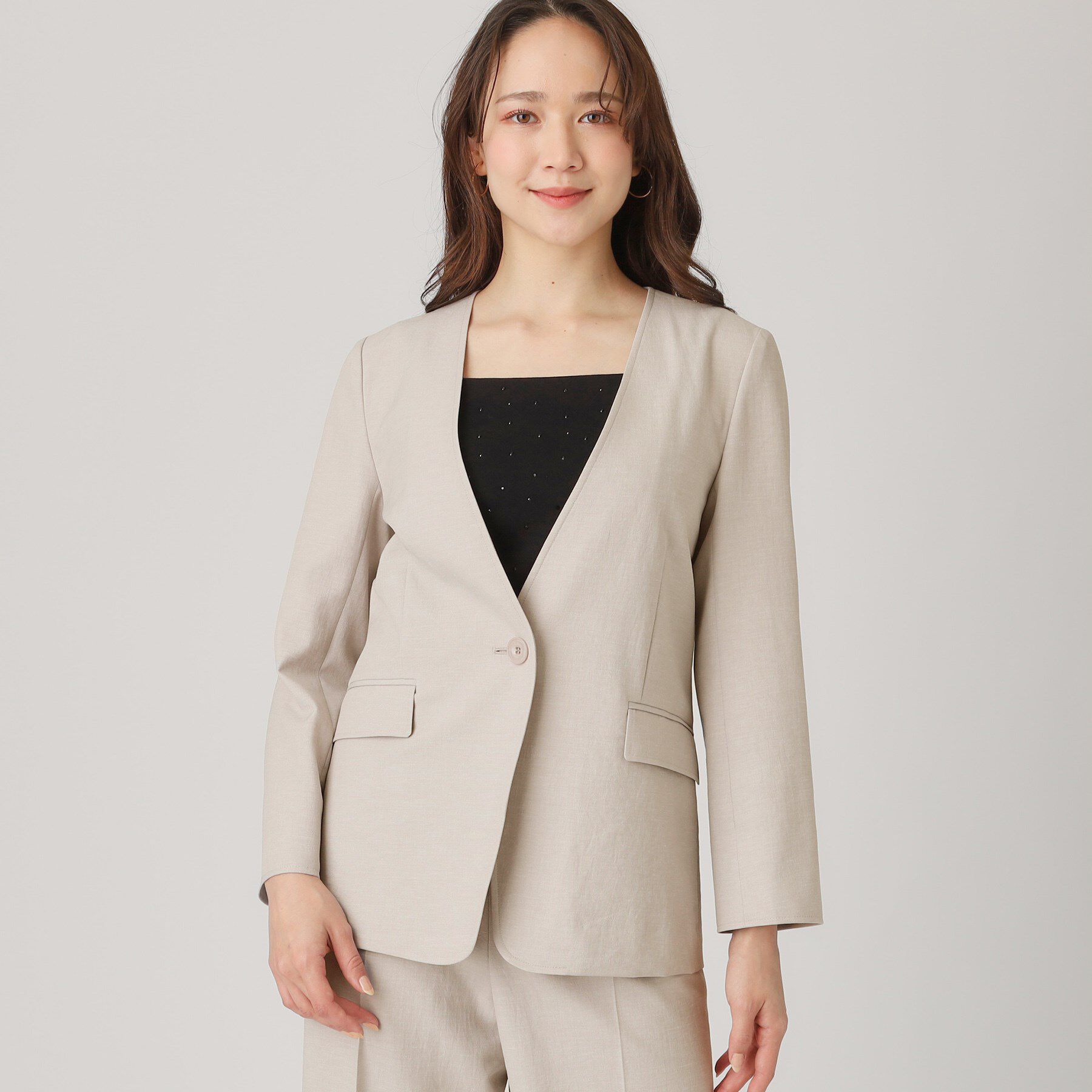 COUP DE CHANCE「【洗える／日本製】ノーカラージャケット」|ノーカラージャケット|