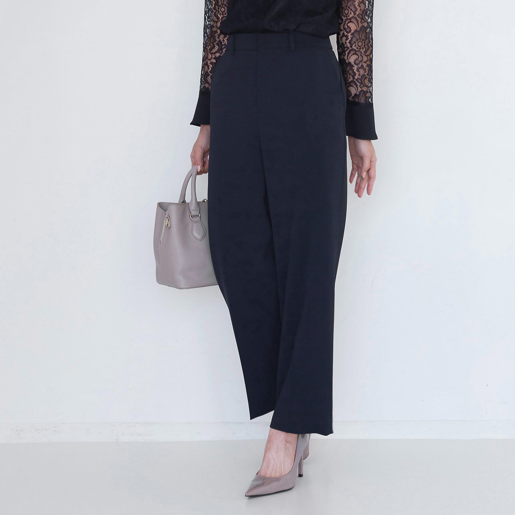 COUP DE CHANCE「【手洗い可／日本製／伸縮性／スーツ可】センタープレス入りストレートワイドパンツ」|その他|