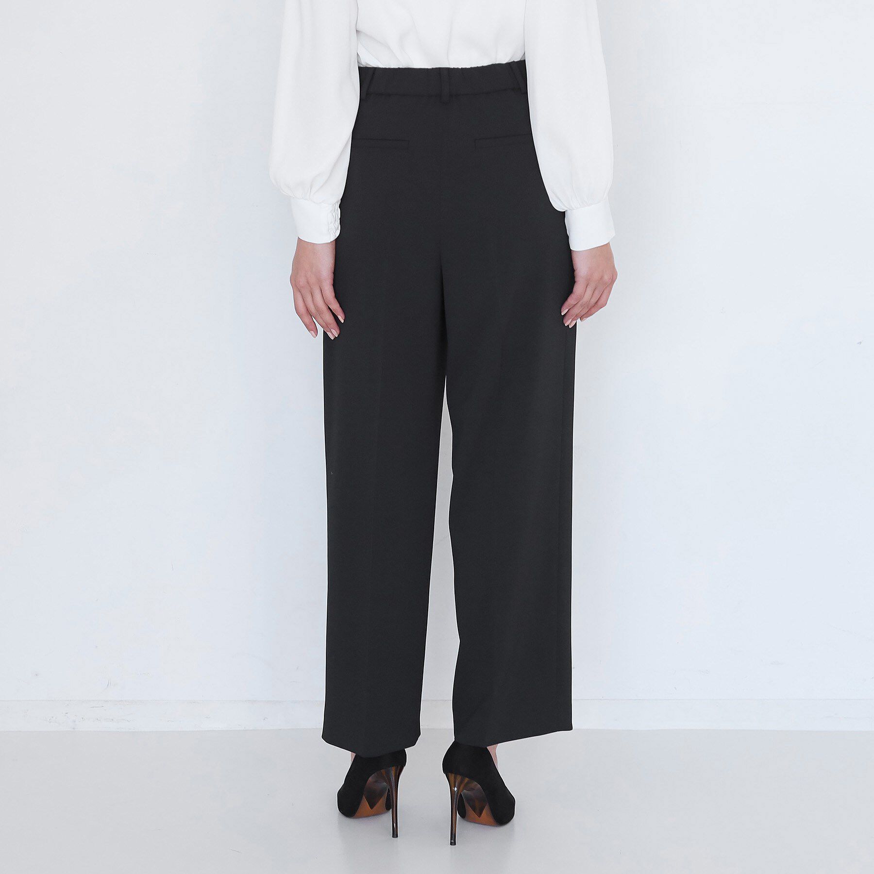 COUP DE CHANCE「【手洗い可／日本製／伸縮性／スーツ可】センタープレス入りストレートワイドパンツ」|その他|