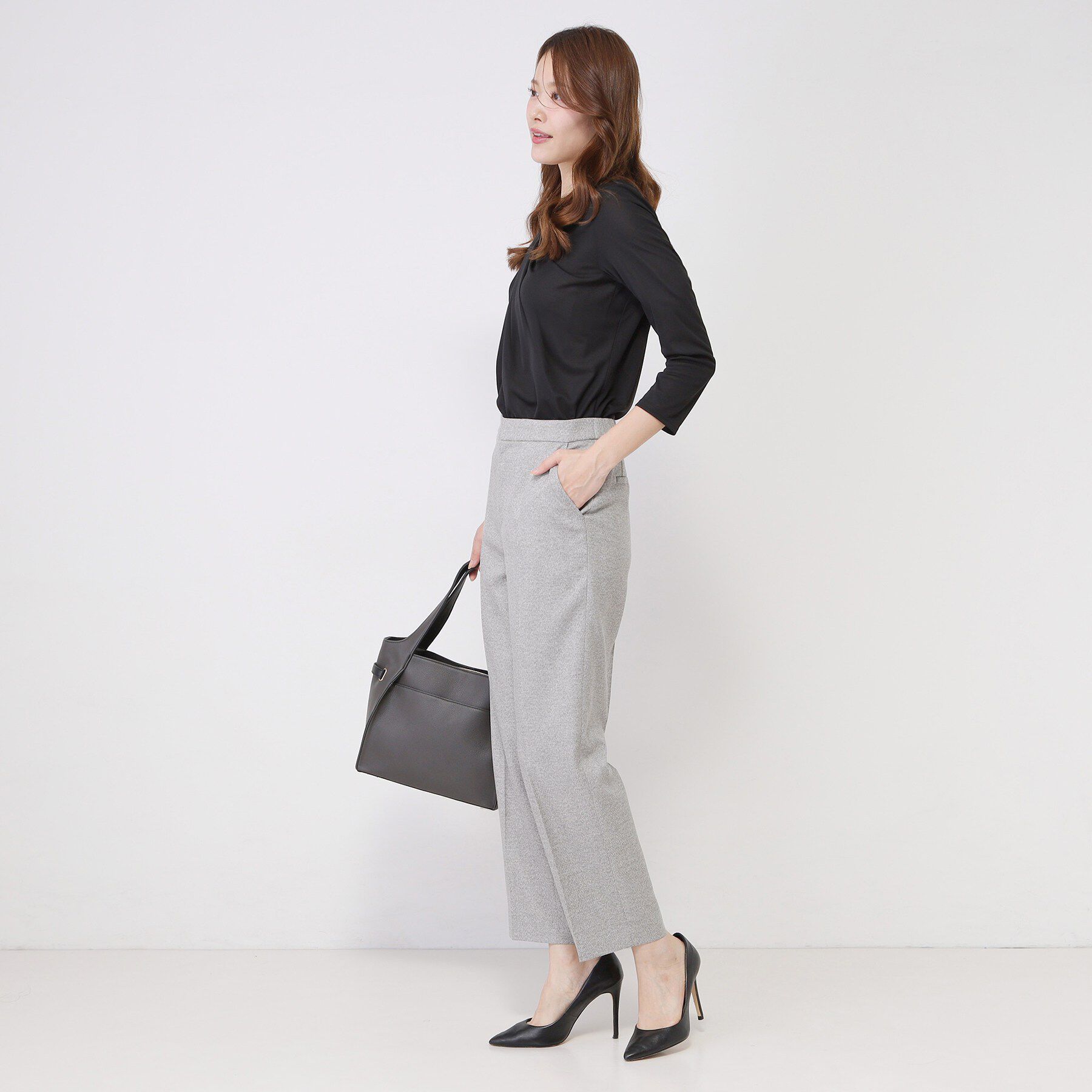 COUP DE CHANCE「【手洗い可／日本製／スーツ可】センタープレス入りテーパードパンツ」|その他|