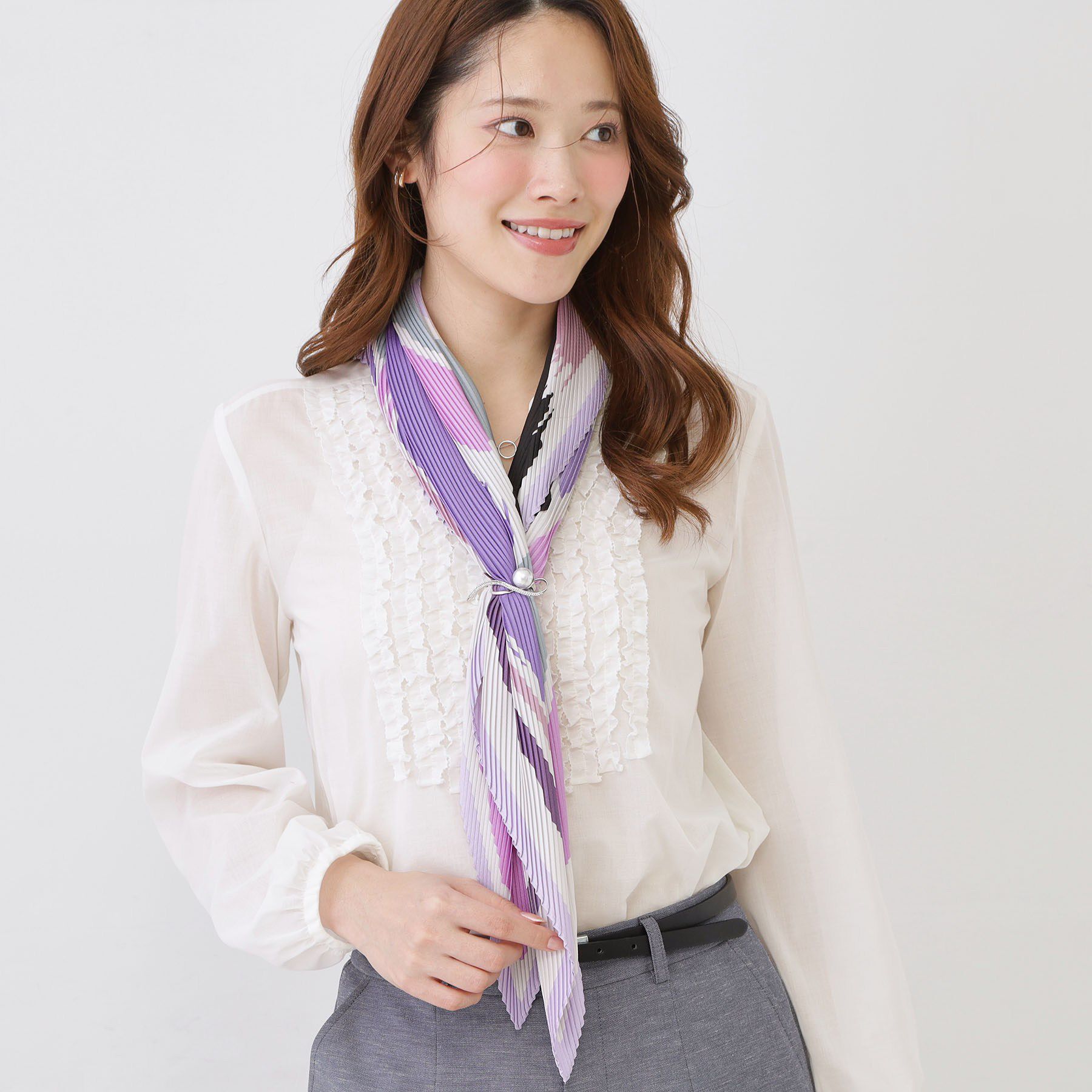 COUP DE CHANCE「【ジオメトリック柄】モプリーツスカーフ」|バンダナ・スカーフ|