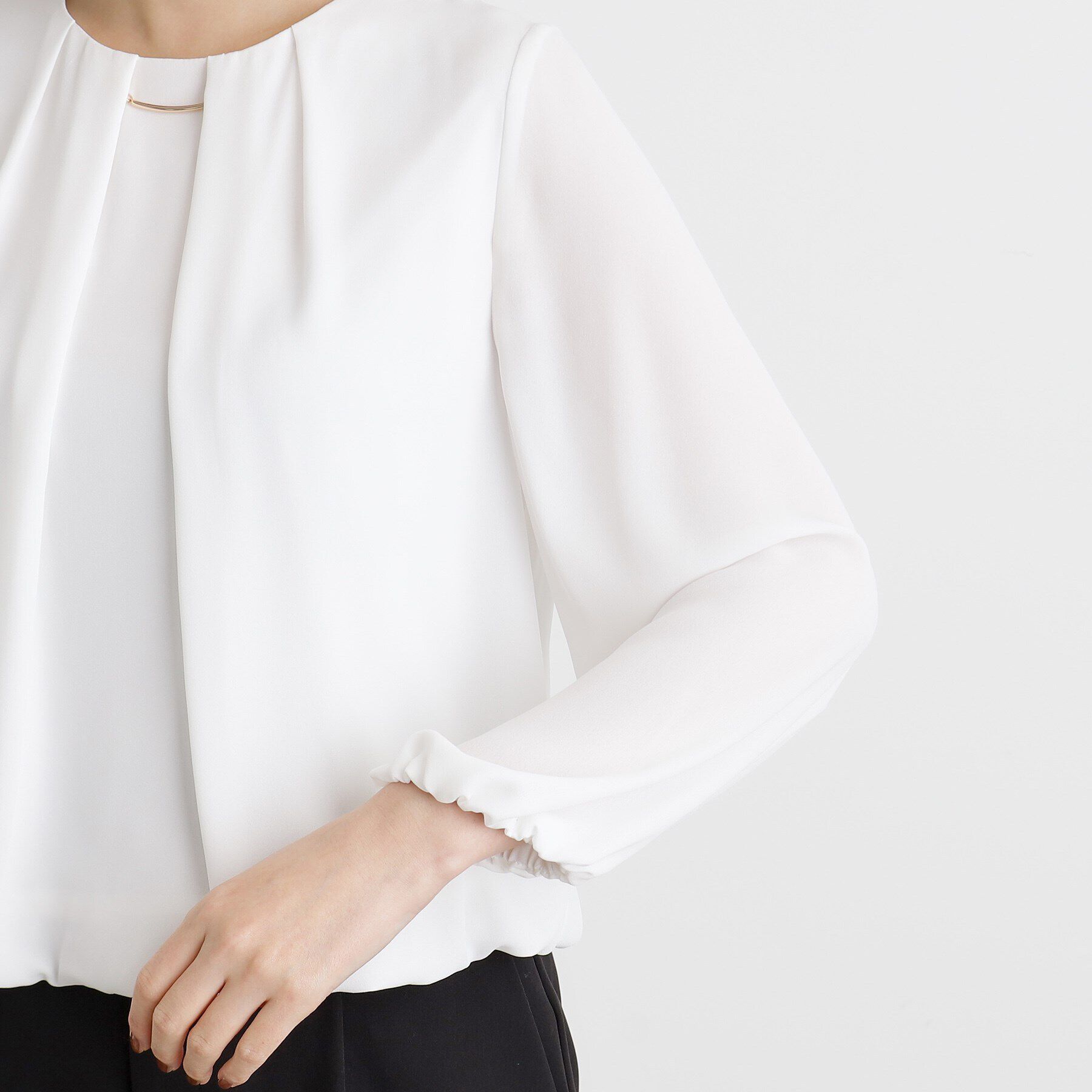 grove「シフォンジョーゼットタックブラウス」|シャツ・ブラウス|