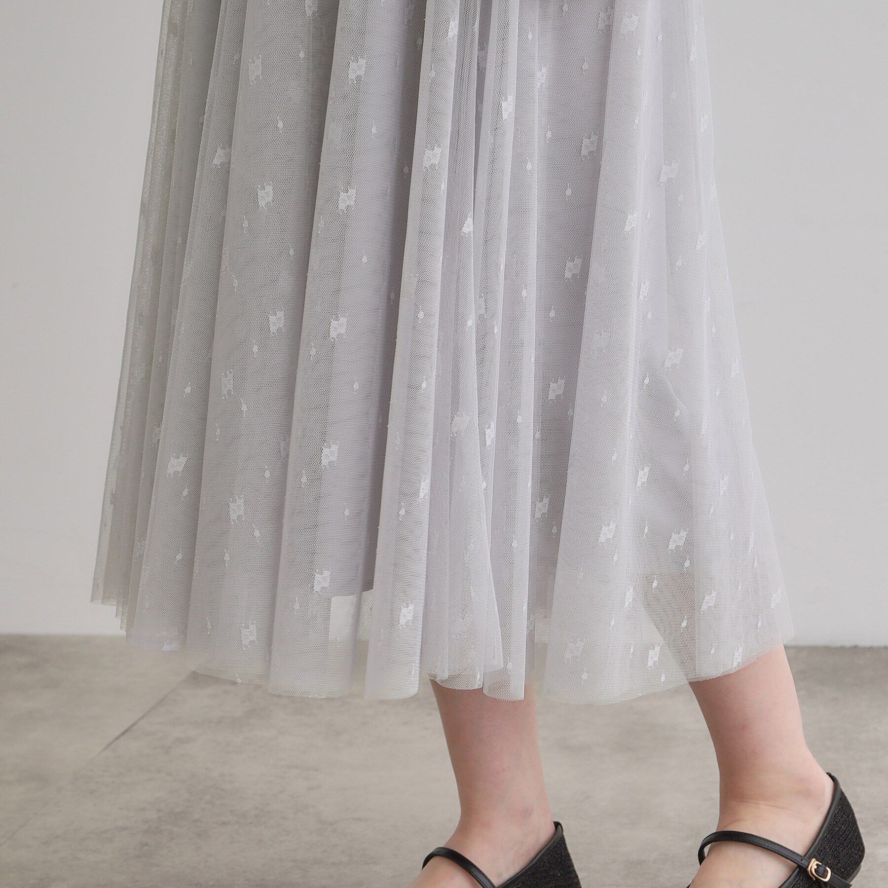 grove「幾何柄チュールスカート」|スカート|