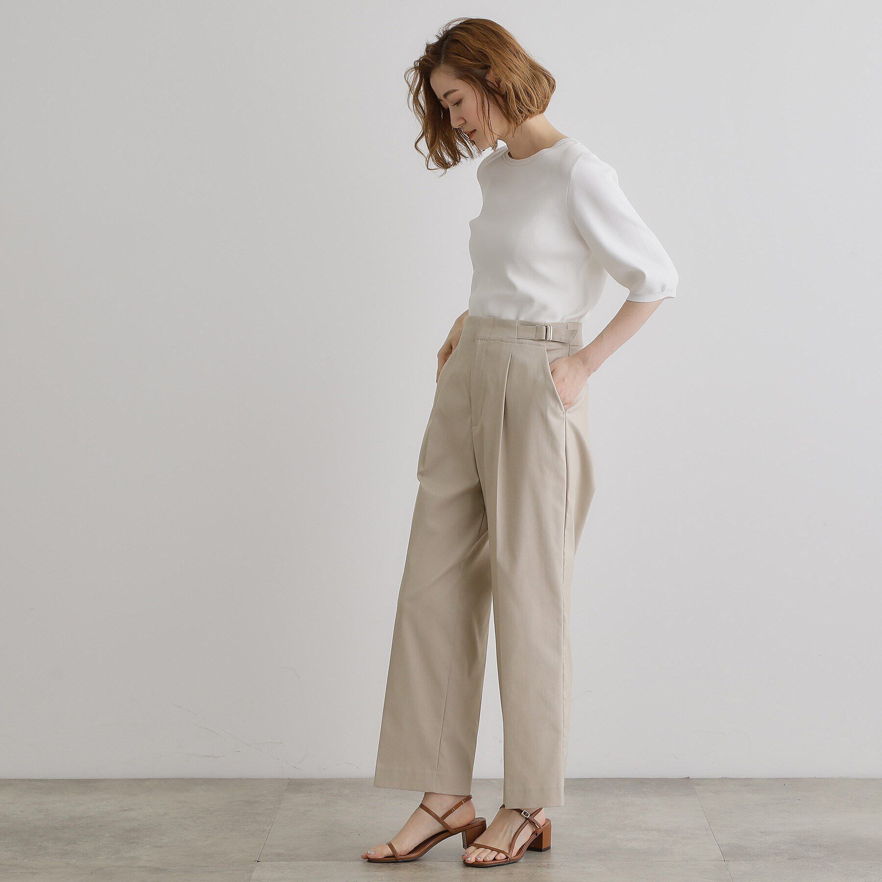 grove「【接触冷感】ハイパーストレッチワイドパンツ」|その他|