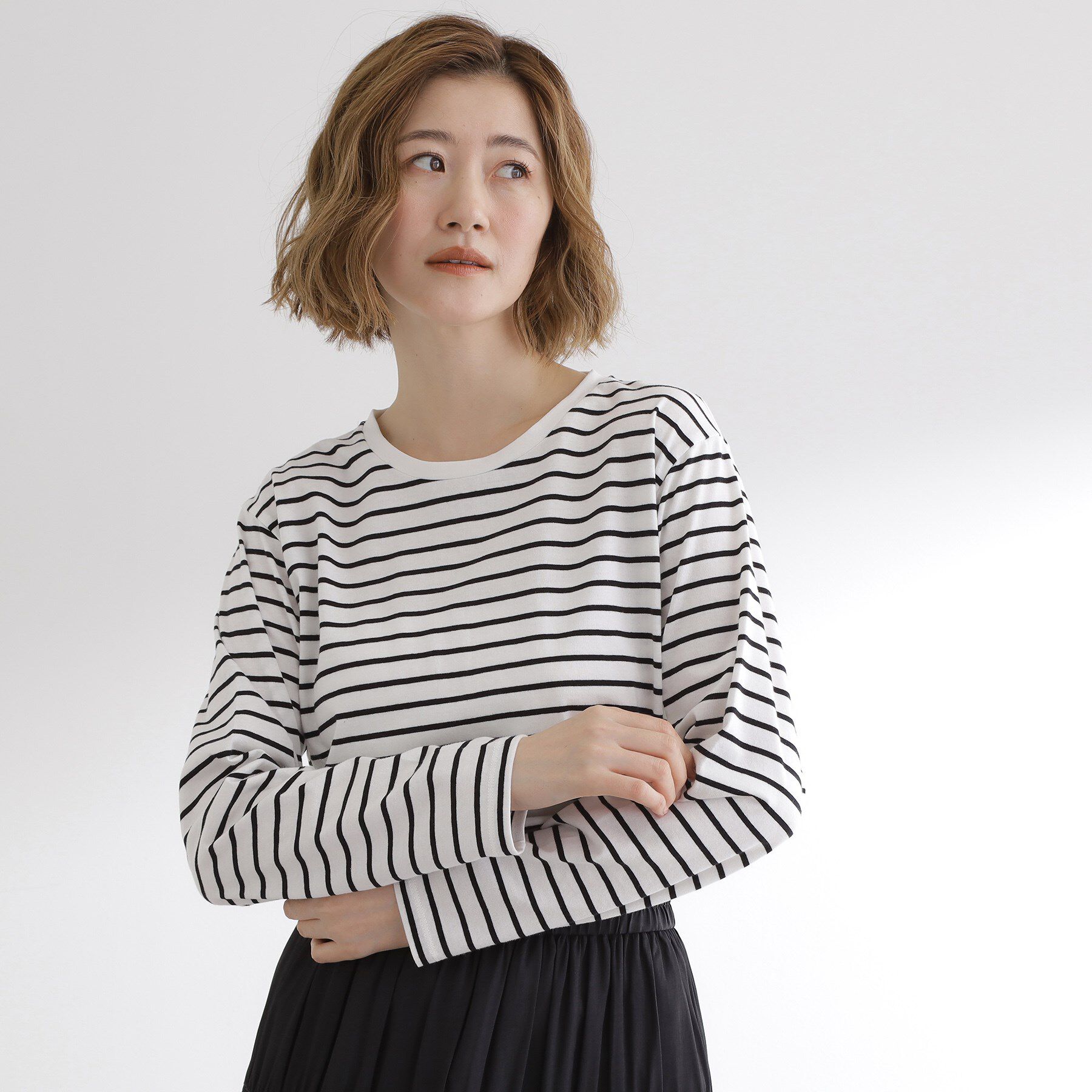 grove「ボーダーアソートベーシックロンT」|Tシャツ・カットソー|ボーダー(303)