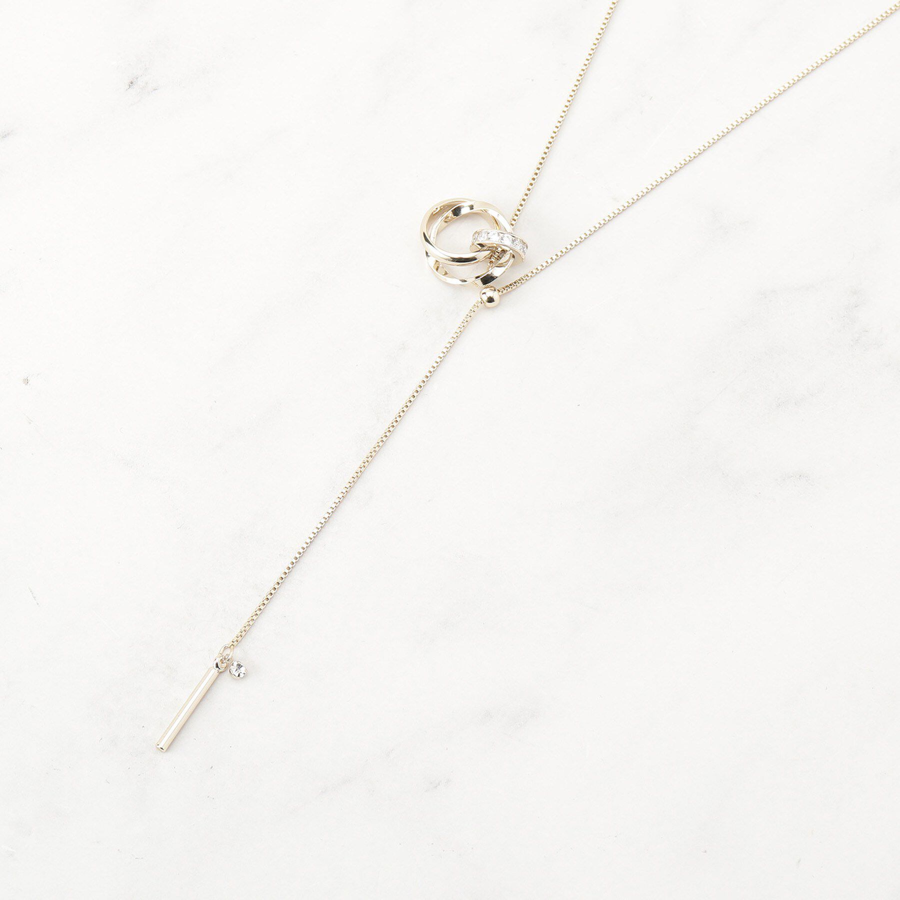 grove「キラキラミニリングワントップネックレス」|ネックレス|ゴールド(007)