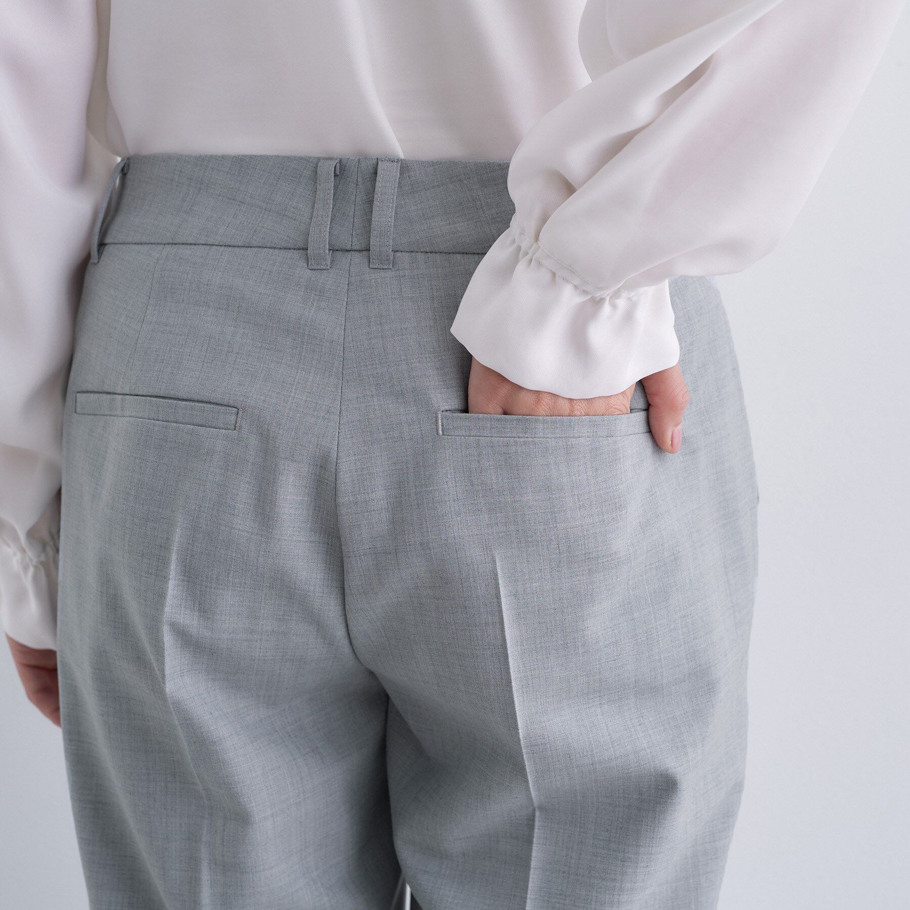 INDIVI「【褒められパンツ/ウール混】スティックパンツ」|その他|