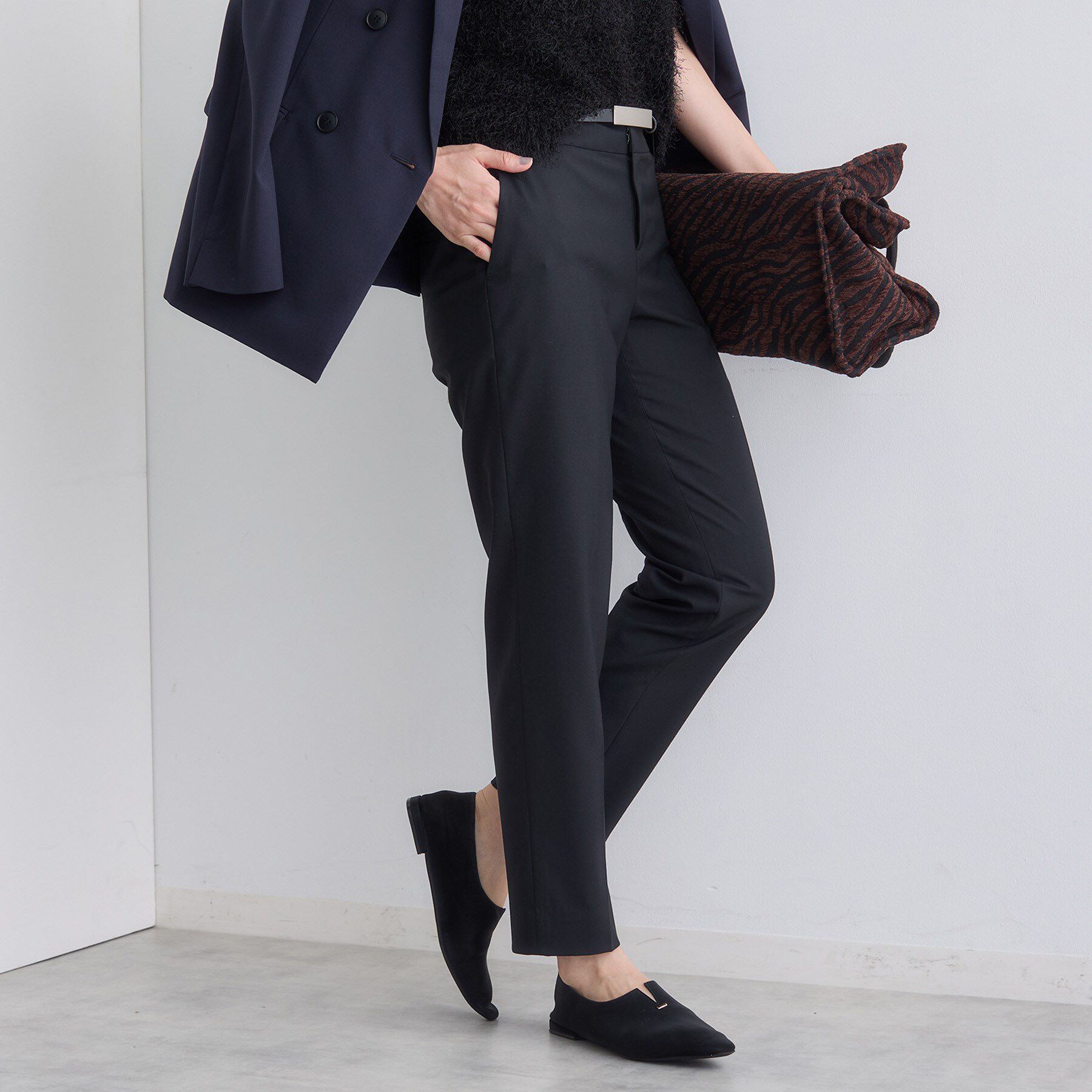 INDIVI「【褒められパンツ/ウール混】スティックパンツ」|その他|