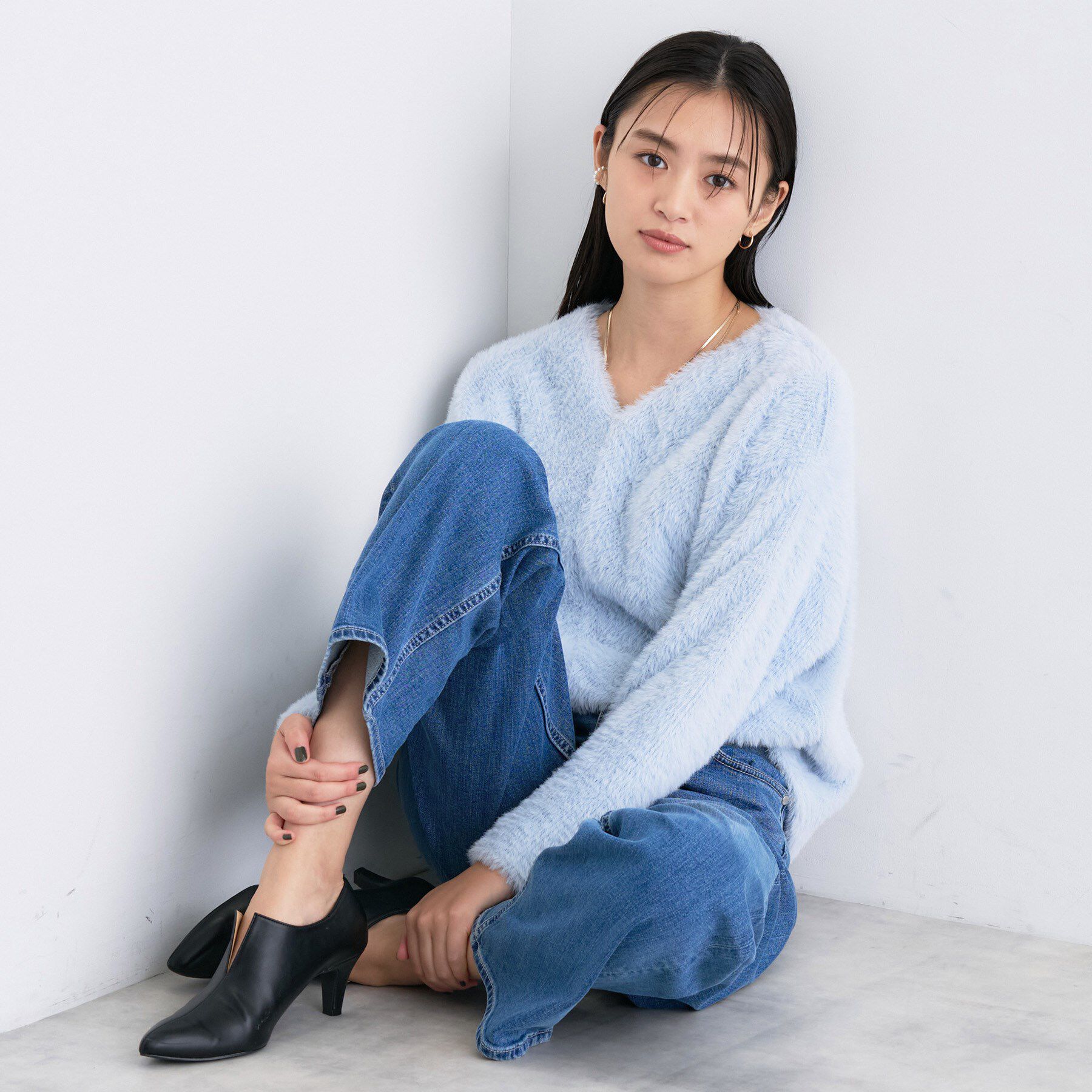 INDIVI「【洗える】エアリーシャギートップス」|Tシャツ・カットソー|