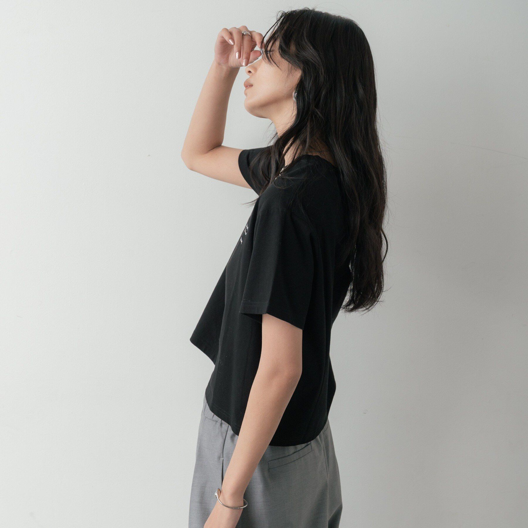 GALLEST「クルーネック刺繍Tシャツ」|Tシャツ・カットソー|