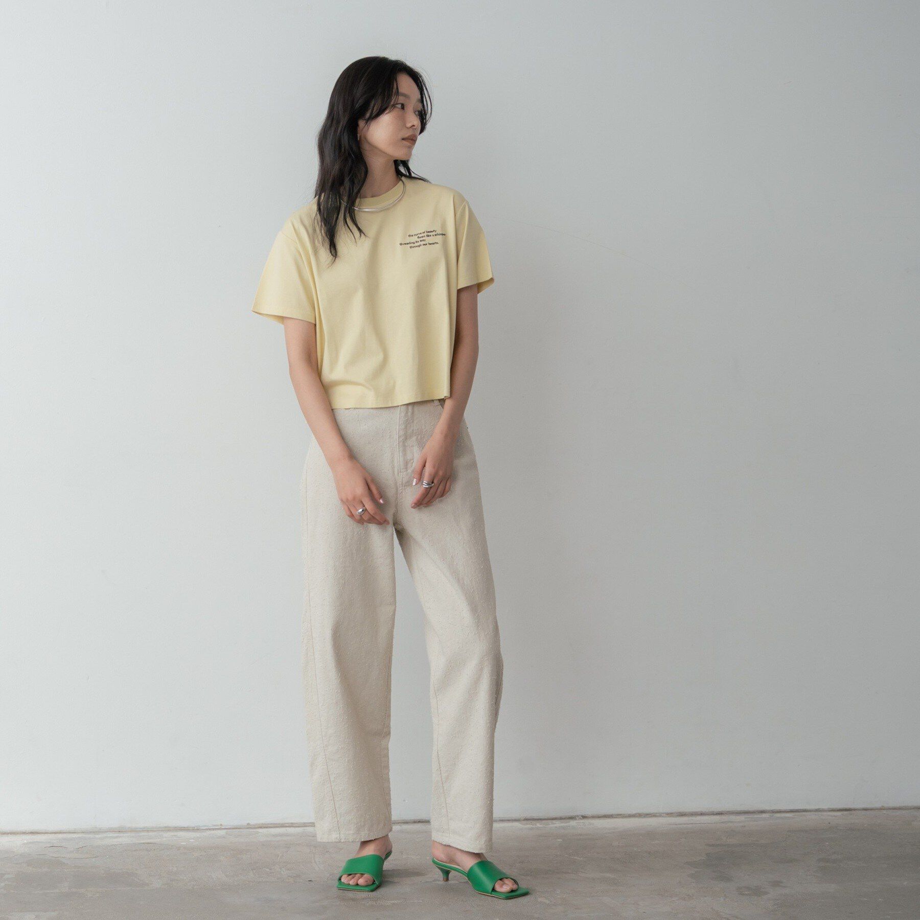 GALLEST「クルーネック刺繍Tシャツ」|Tシャツ・カットソー|