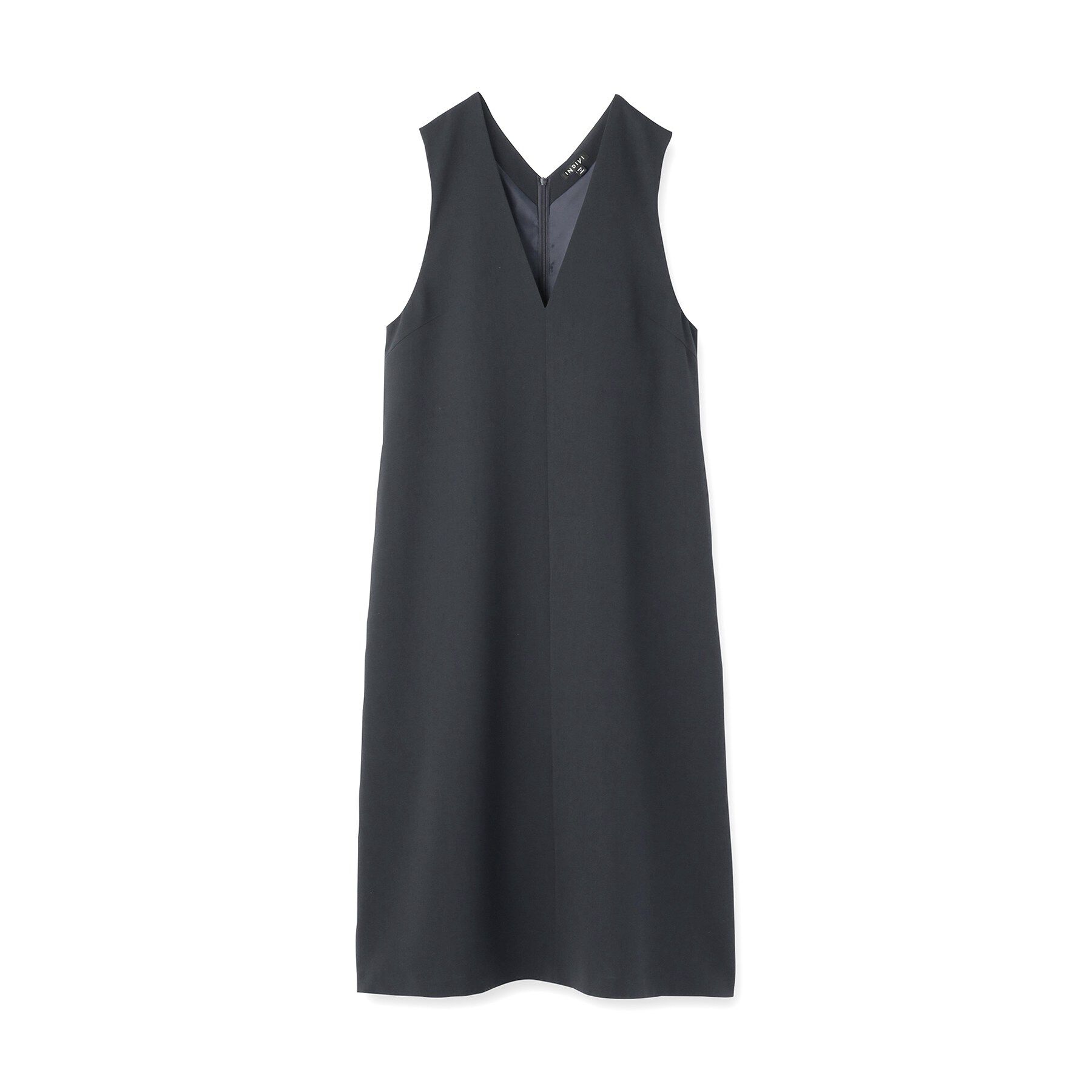 INDIVI「【洗える／SETUP可能／UVケア】ウール調ジャンパードレス」|ワンピース|