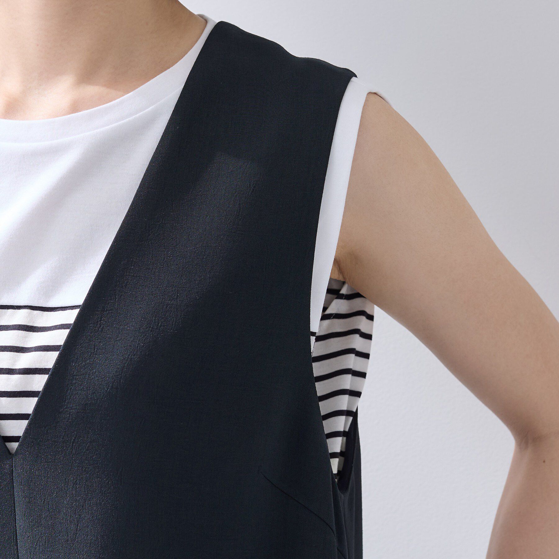 INDIVI「【洗える／SETUP可能／UVケア】ウール調ジャンパードレス」|ワンピース|