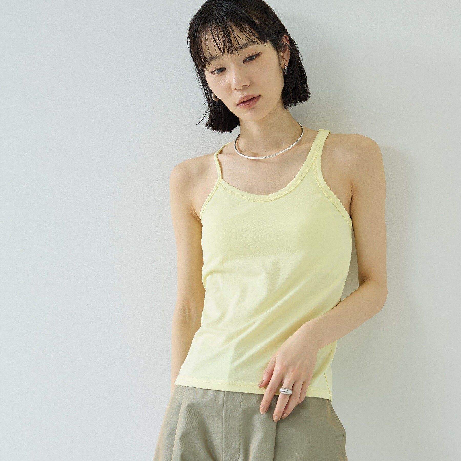 GALLEST「アシンメトリーアメスリタンク」|キャミソール|ライトイエロー(03