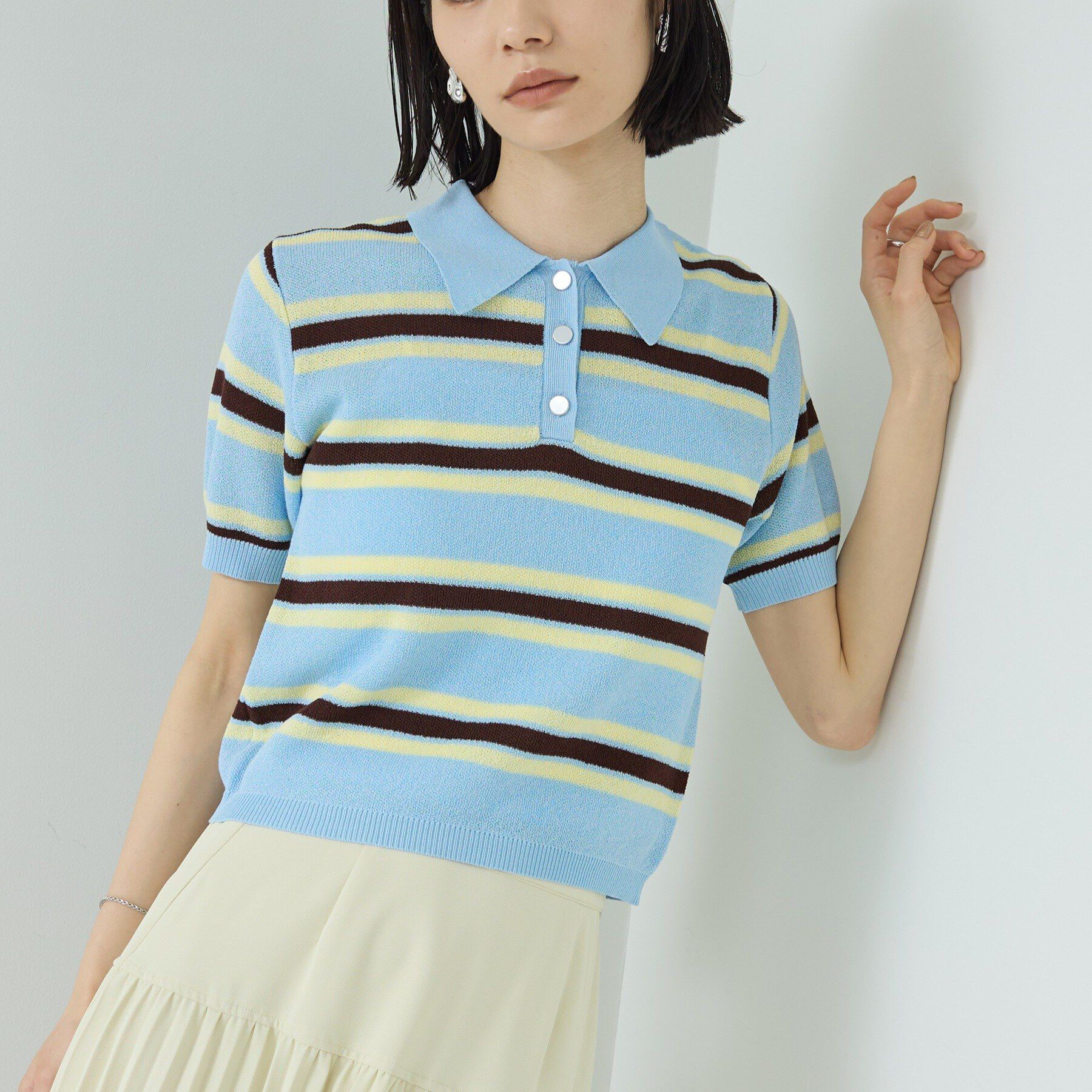 GALLEST「ジャカードポロニット」|ニット・セーター|