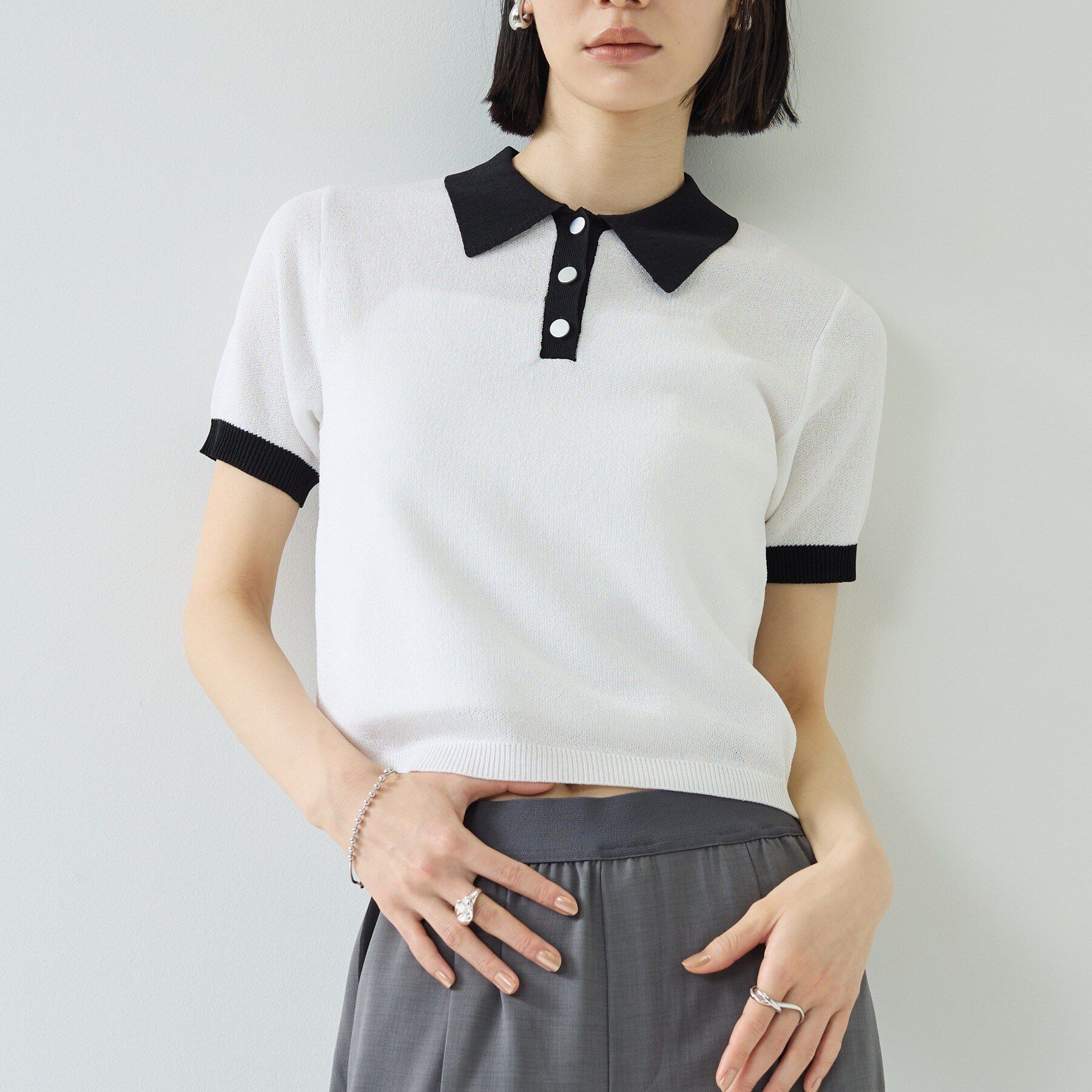 GALLEST「ジャカードポロニット」|ニット・セーター|