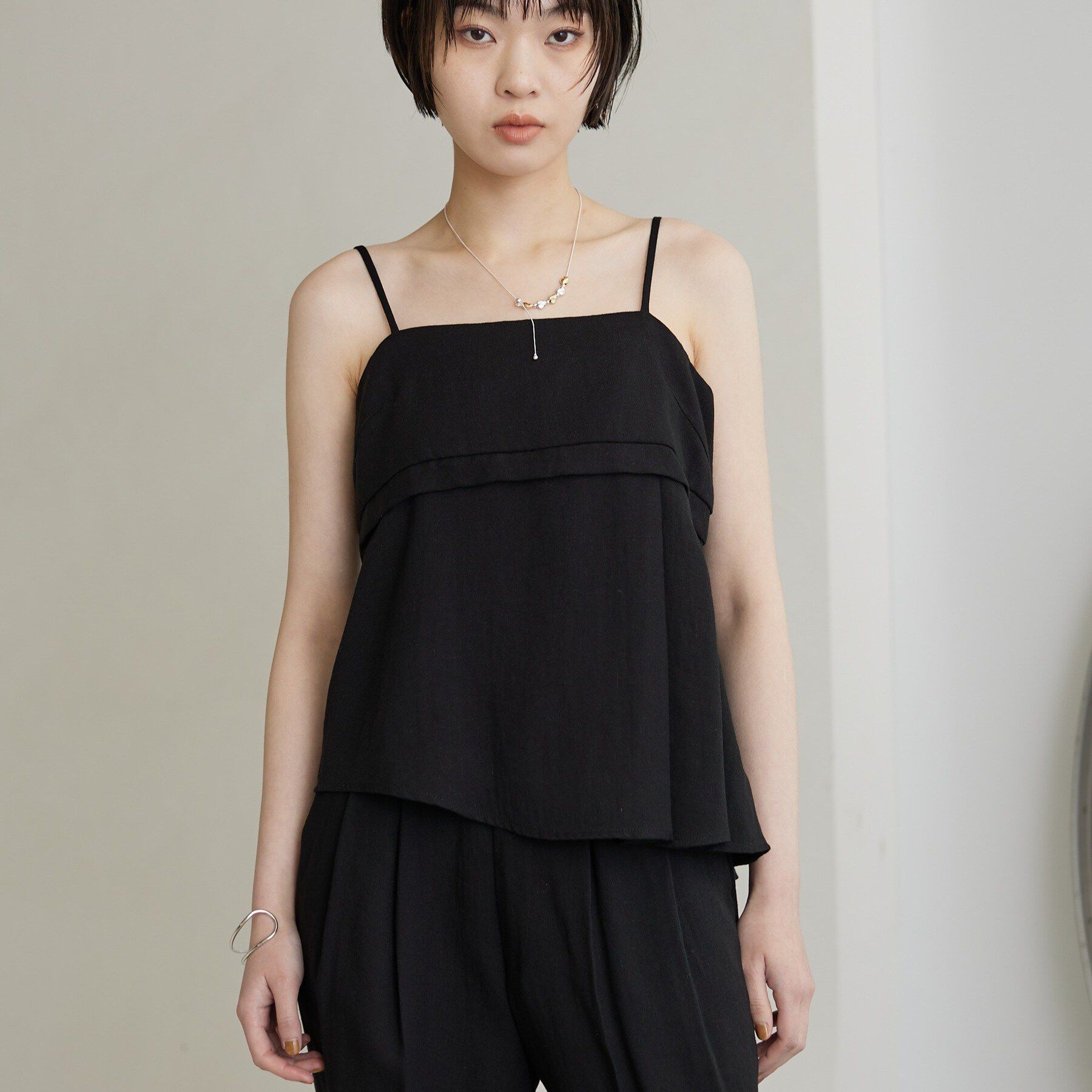 GALLEST「【セットアップ可能】イレヘムキャミブラウス」|シャツ・ブラウス|ブラック(019)