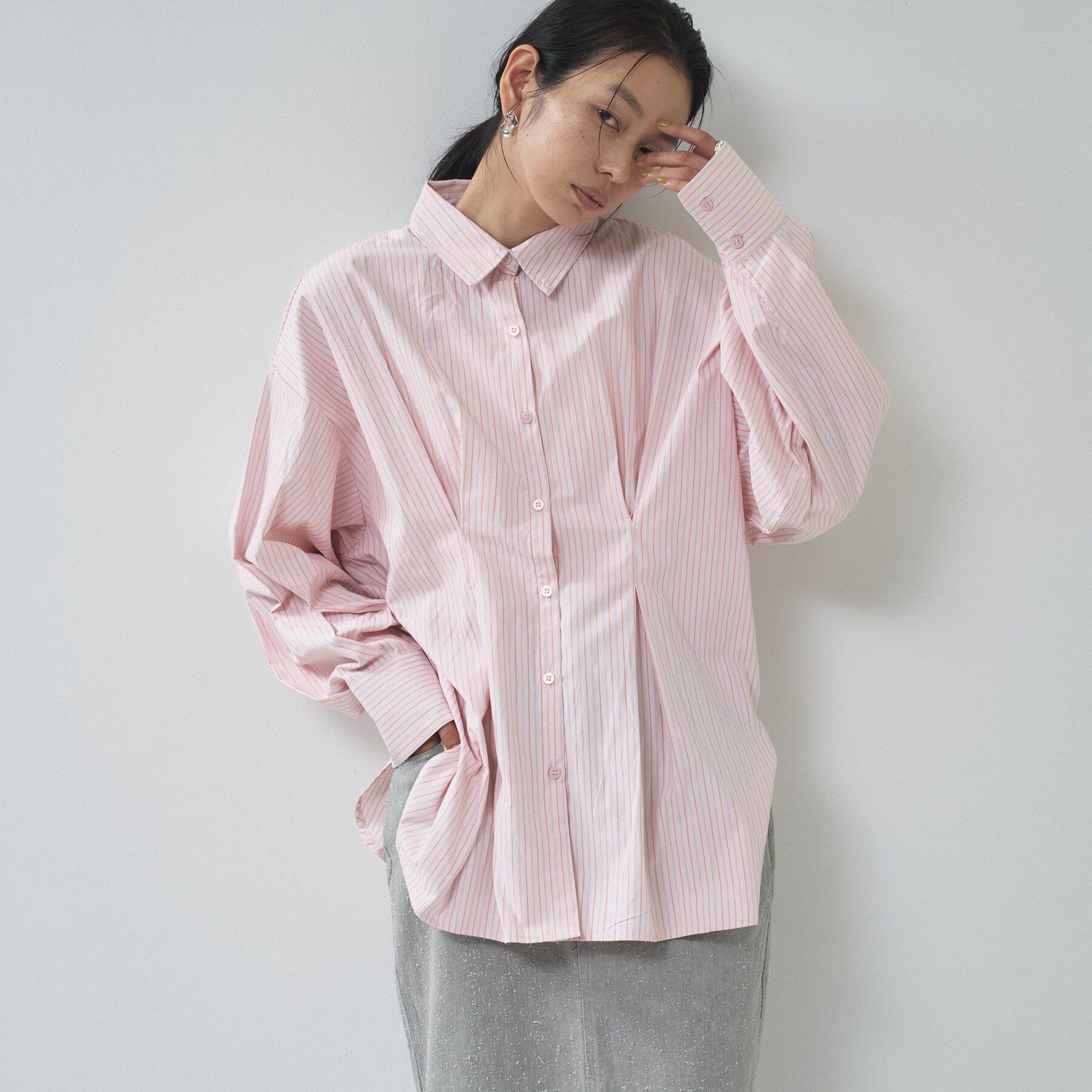 GALLEST「【一部店舗限定】ストライプタックシャツ」|シャツ・ブラウス|