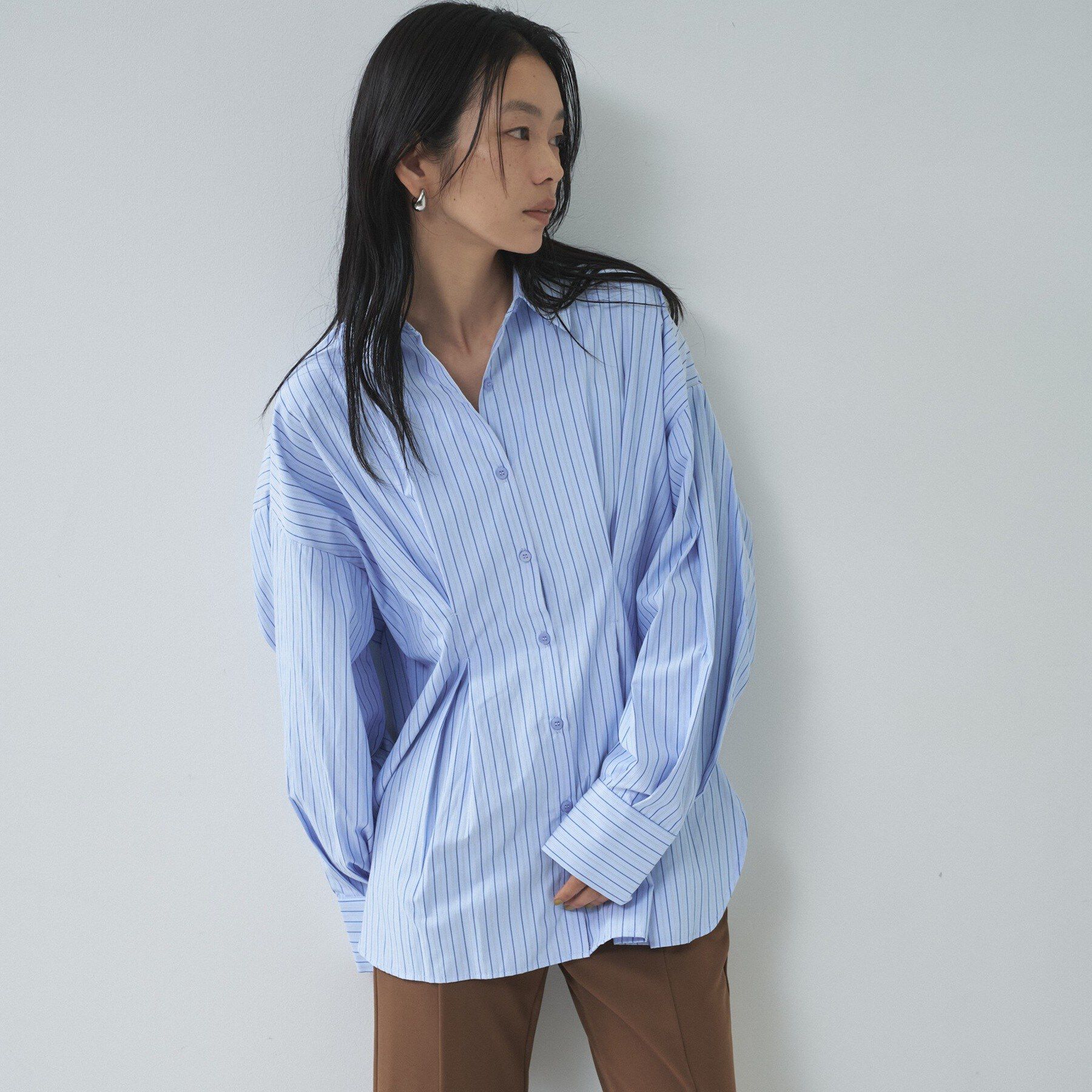 GALLEST「【一部店舗限定】ストライプタックシャツ」|シャツ・ブラウス|