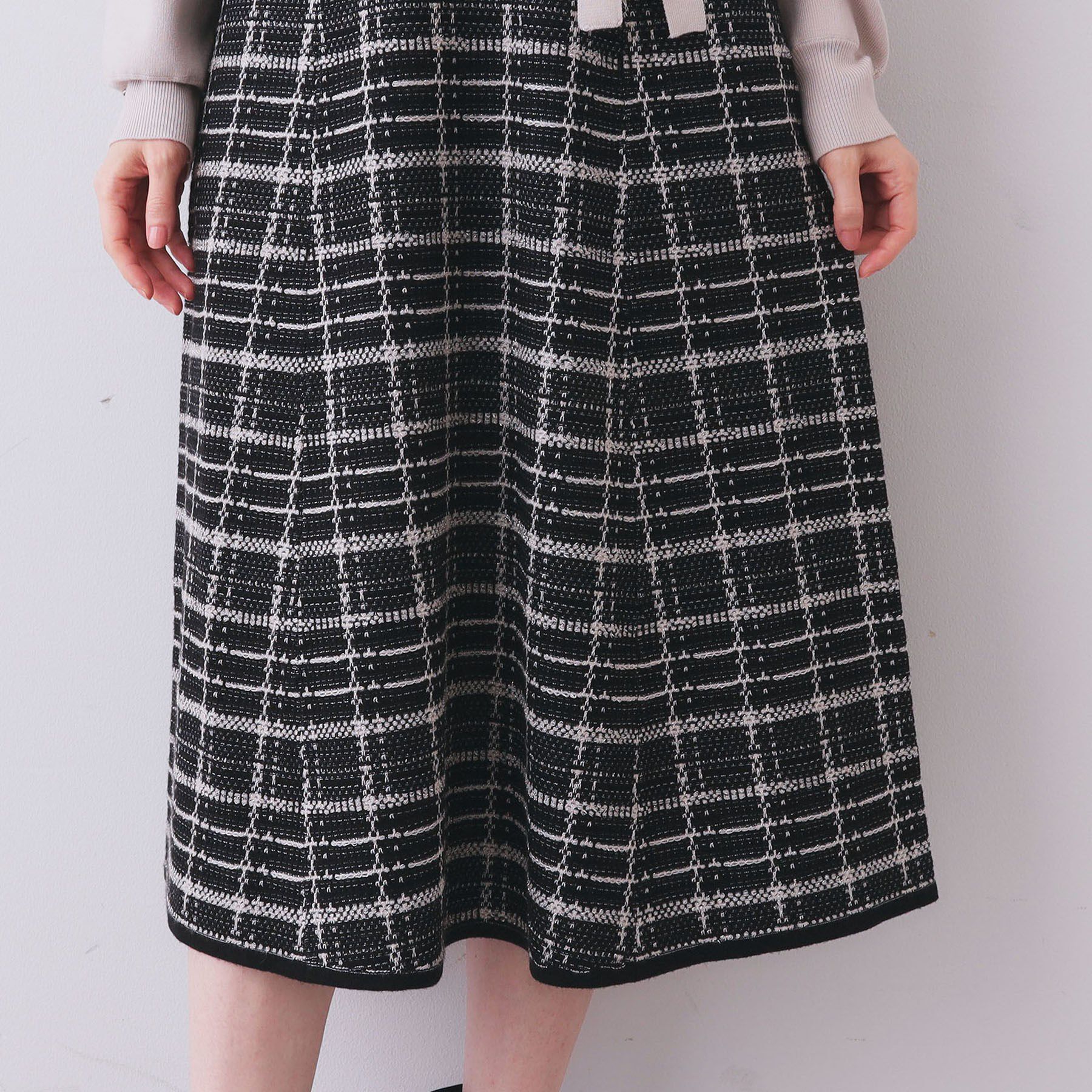 index「チェックラメジャカードニットワンピース」|ワンピース|