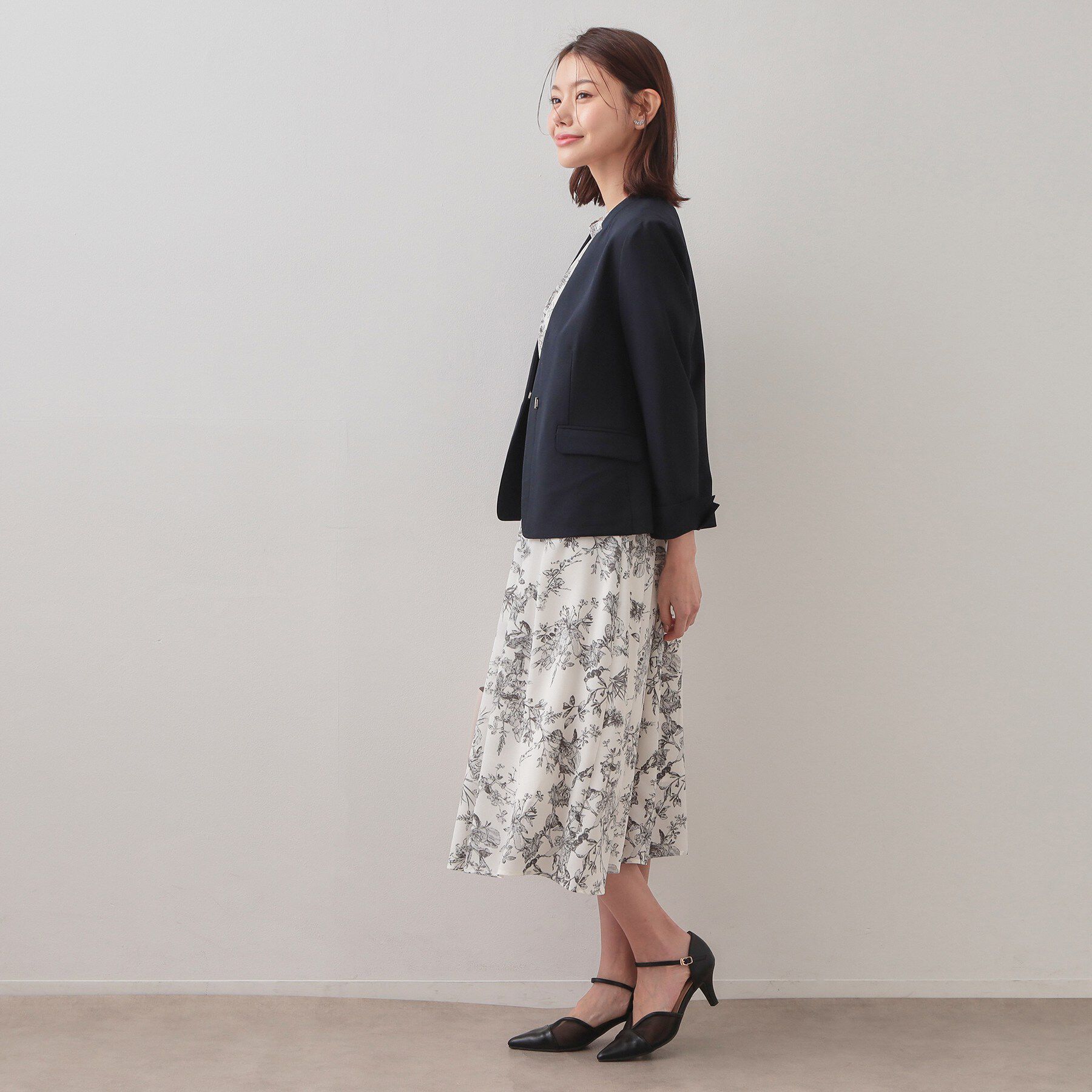 index「ノーカラージャケット/セットアップ対応可【洗える/接触冷感/吸水速乾/防シワ/ストレッチ】」|ノーカラージャケット|