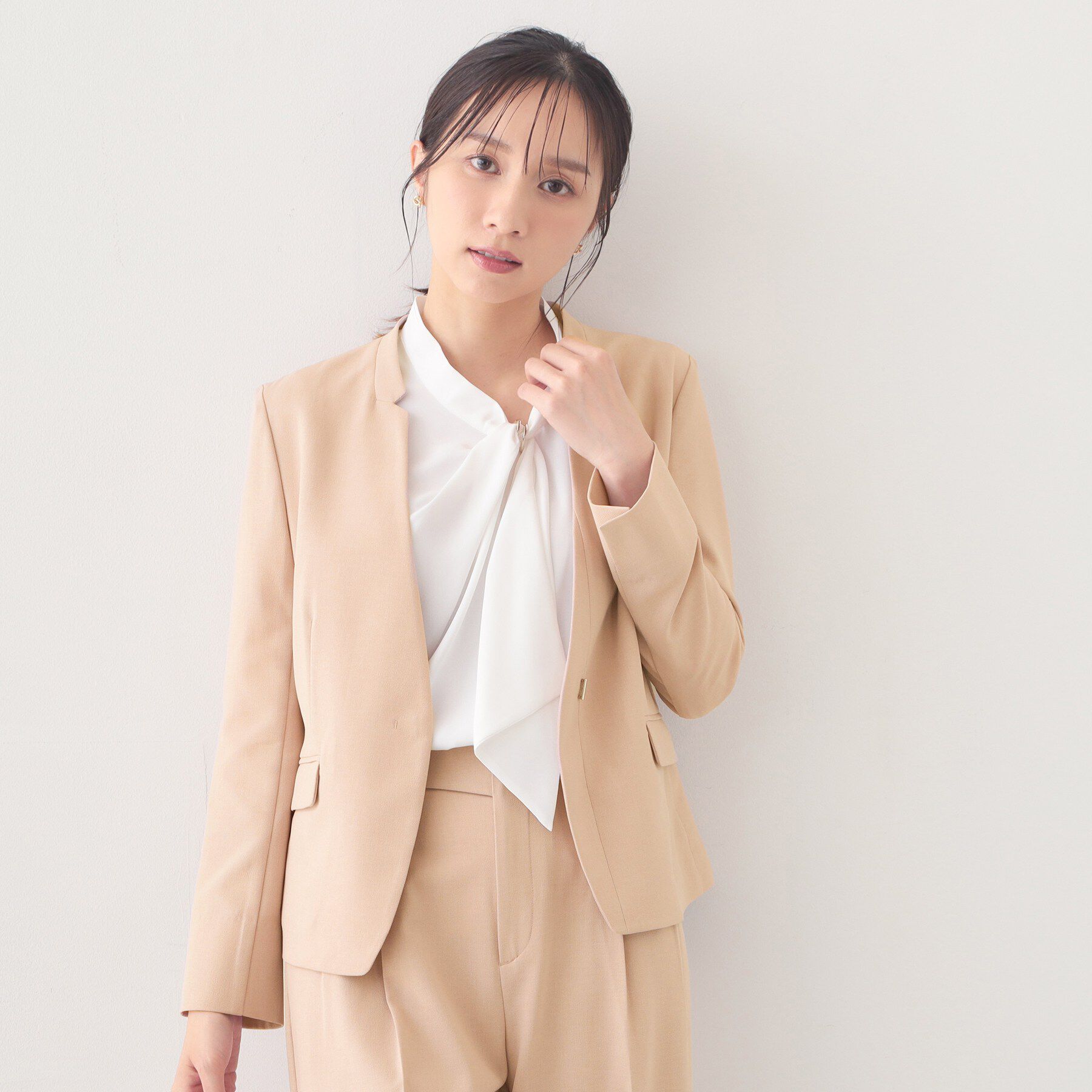 index「ノーカラージャケット/セットアップ対応可【洗える/接触冷感/吸水速乾/防シワ/ストレッチ】」|ノーカラージャケット|